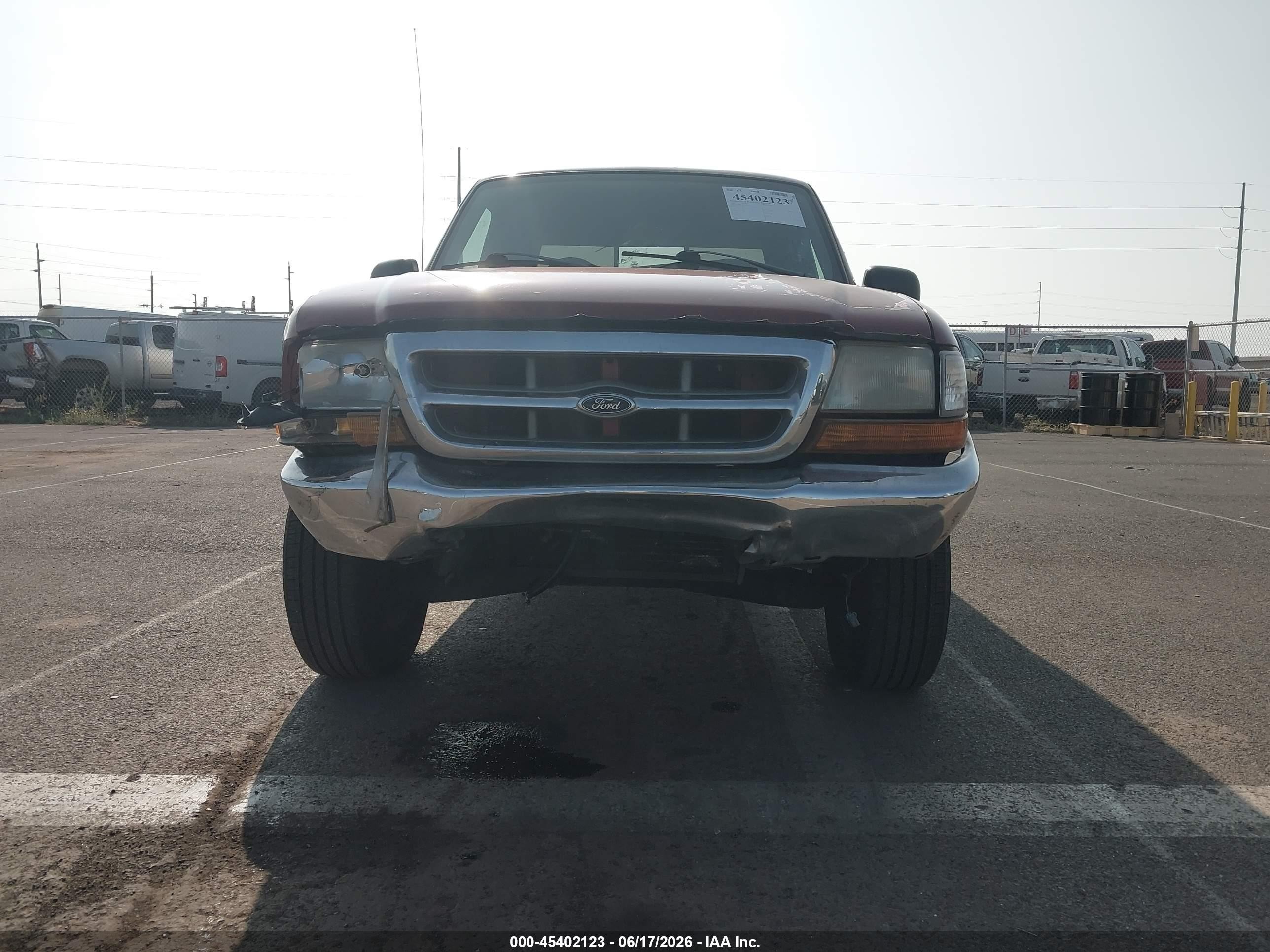 2000 Ford Ranger Xl/xlt Red vin: 1FTYR14V6YPA58217