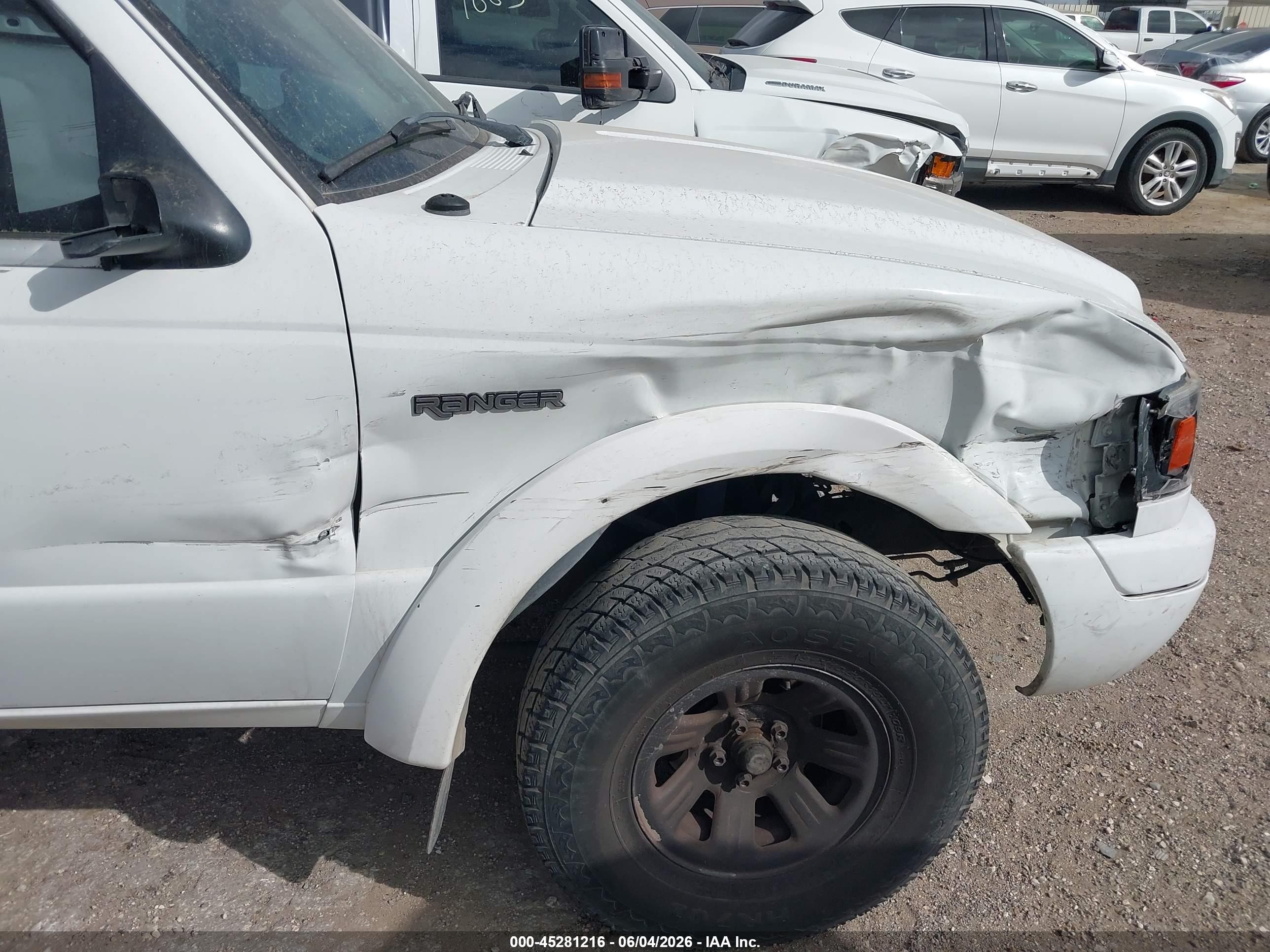 2001 Ford Ranger Edge/xl/xlt White vin: 1FTYR14V71PB19421