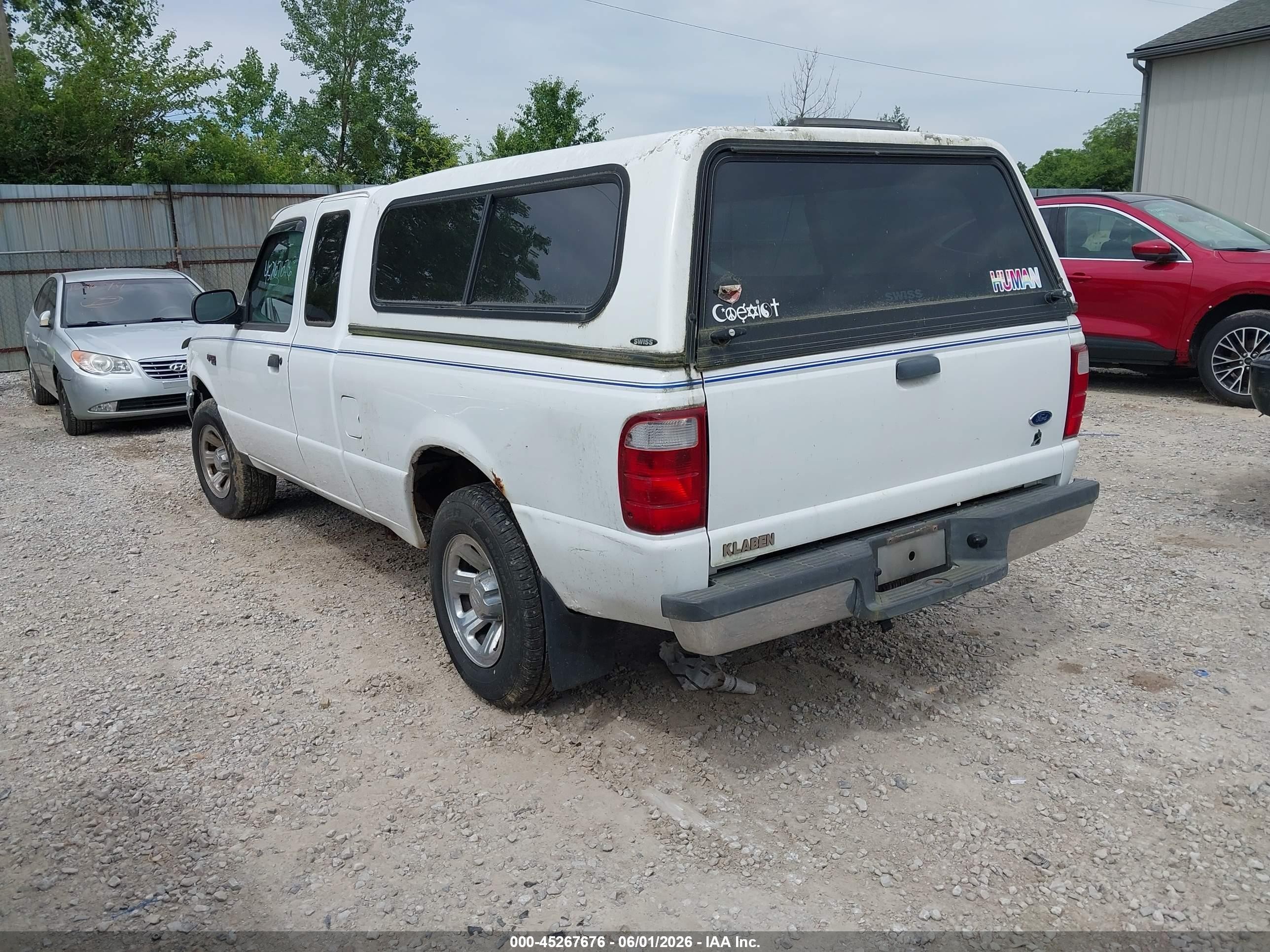 2003 Ford Ranger Edge/tremor/xl/xlt White vin: 1FTYR14V73PA96810