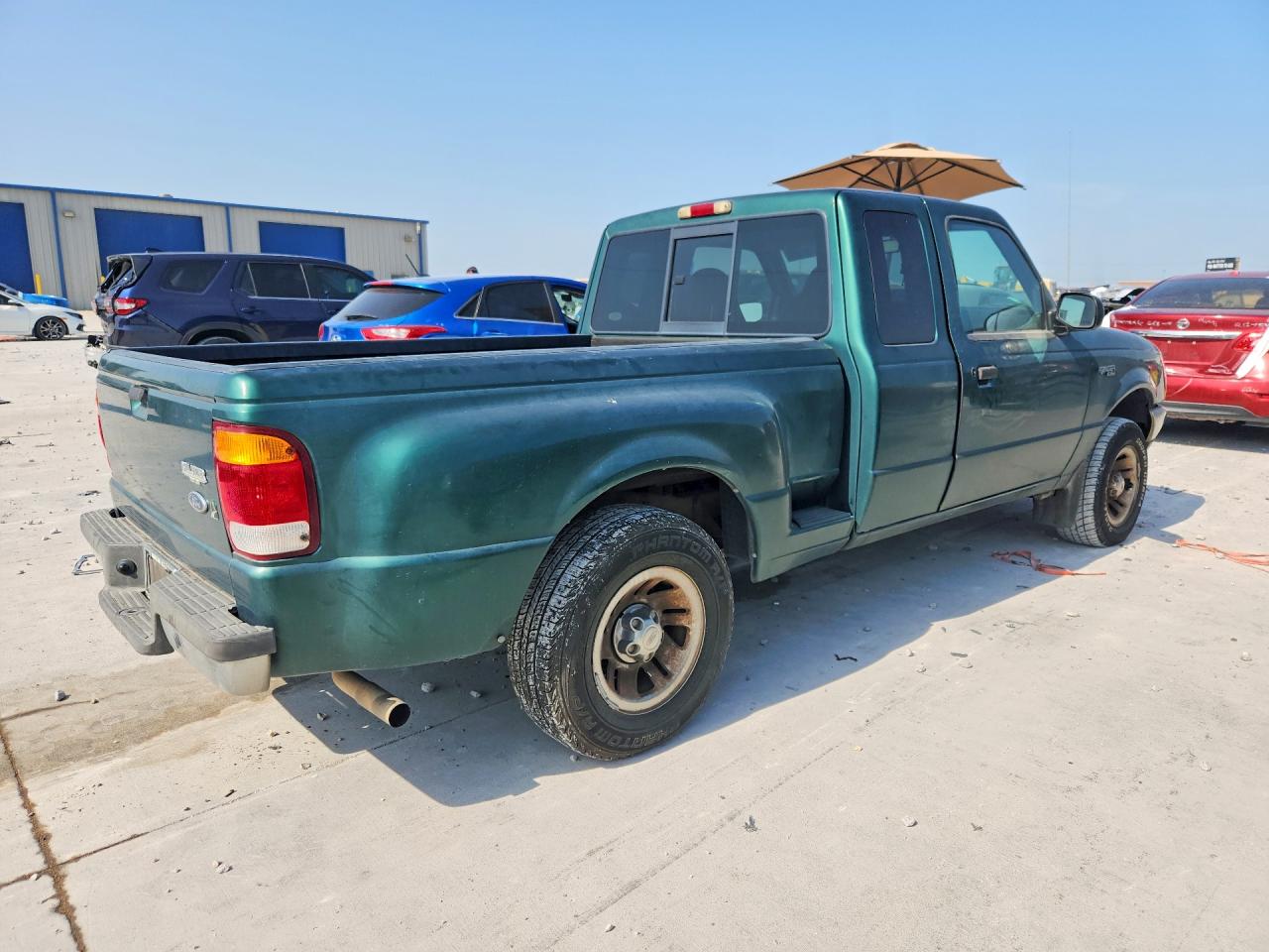 1999 Ford Ranger Super Cab Green vin: 1FTYR14V7XPB27902