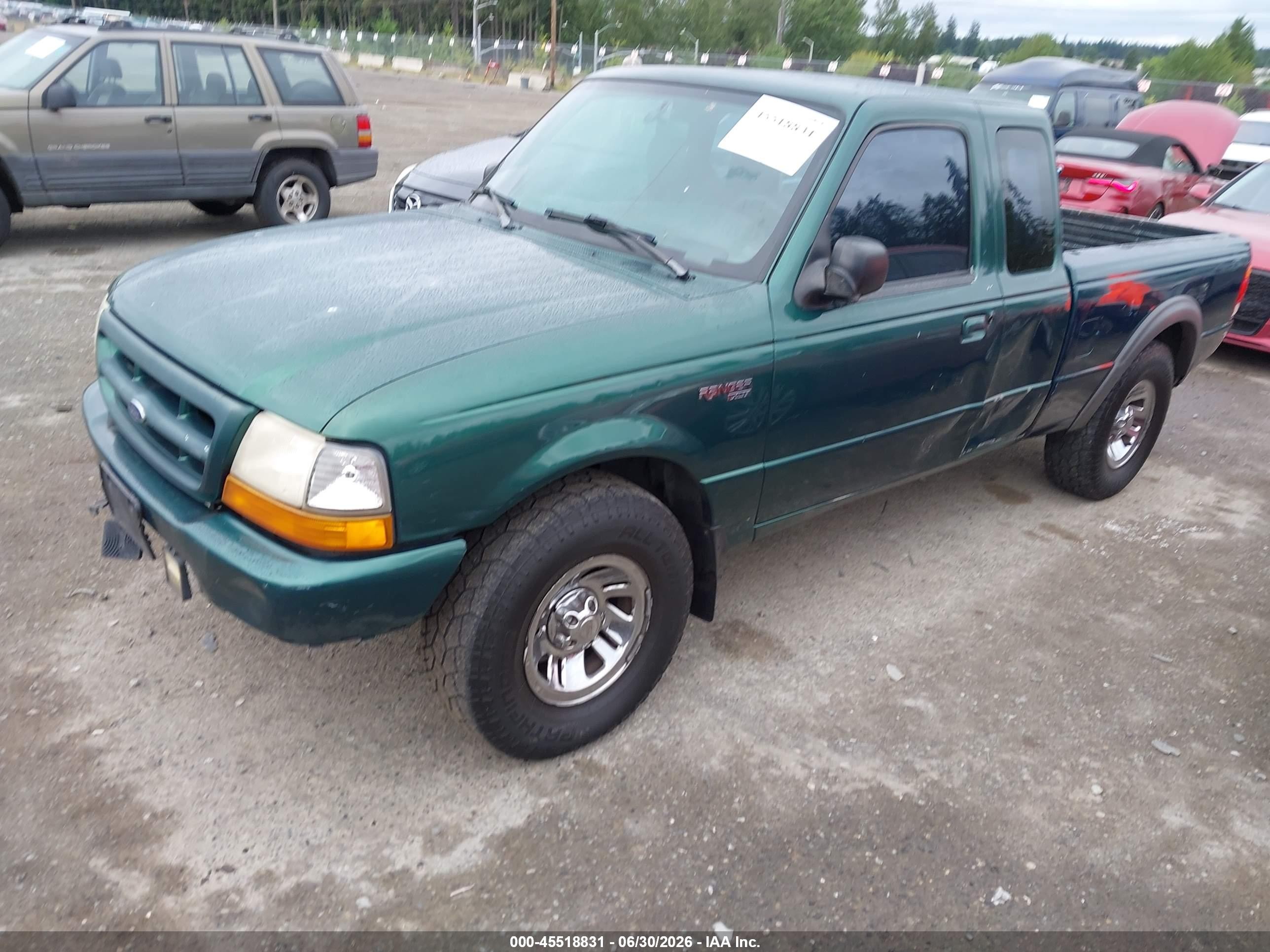 1999 Ford Ranger Xl/xlt Green vin: 1FTYR14V7XPB73052