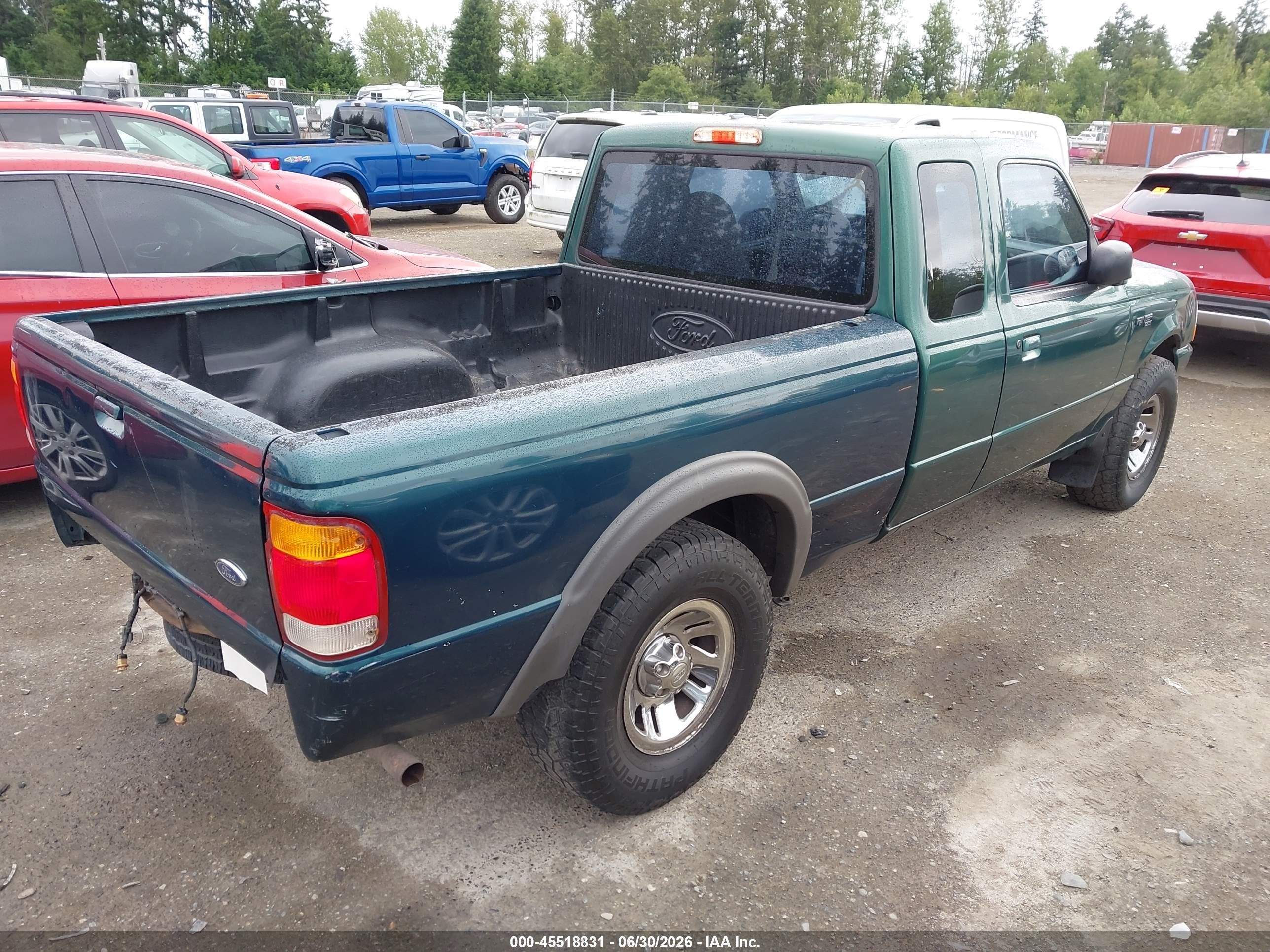 1999 Ford Ranger Xl/xlt Green vin: 1FTYR14V7XPB73052