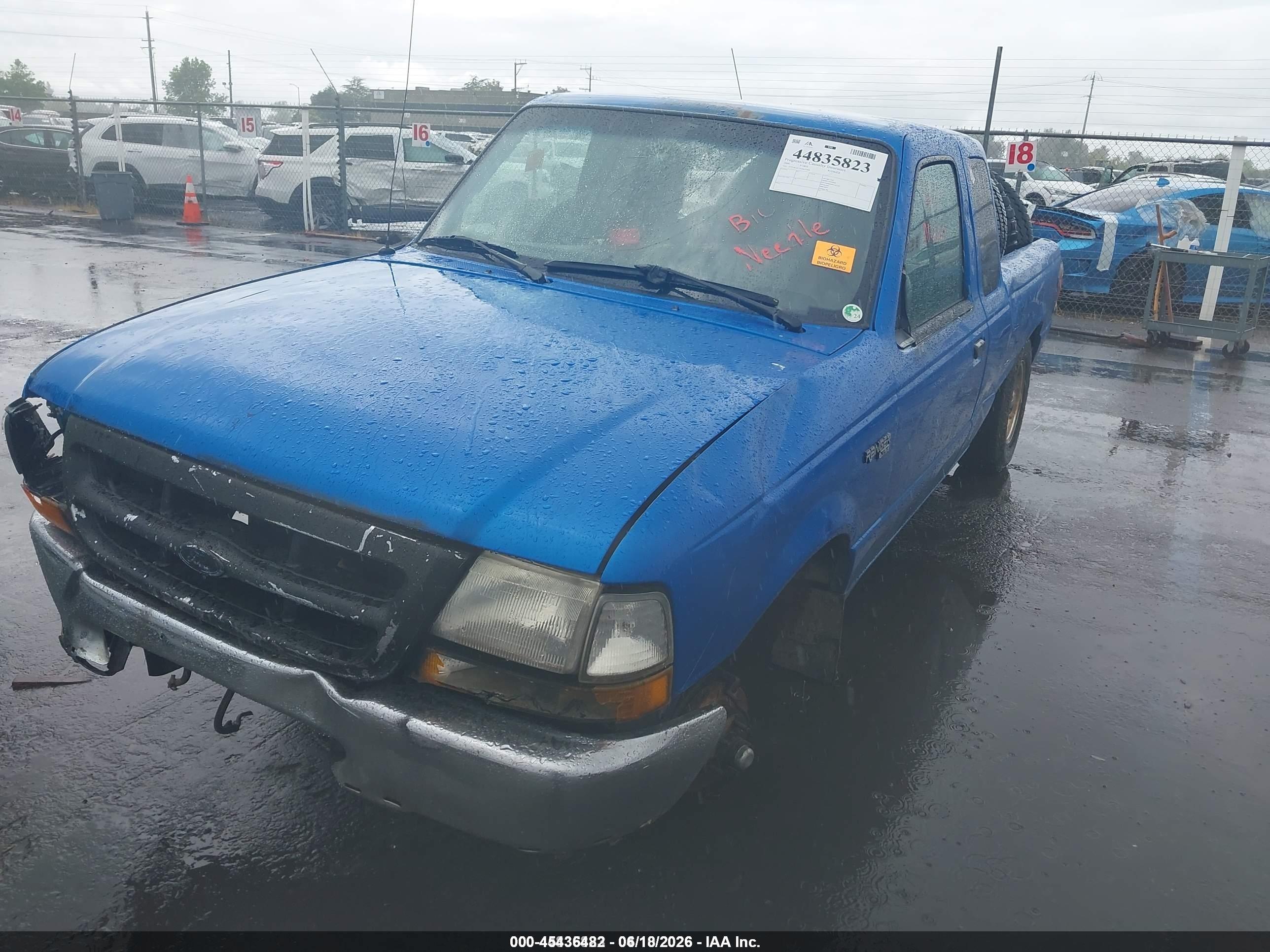2000 Ford Ranger Xl/xlt Синий vin: 1FTYR14V7YPA25498