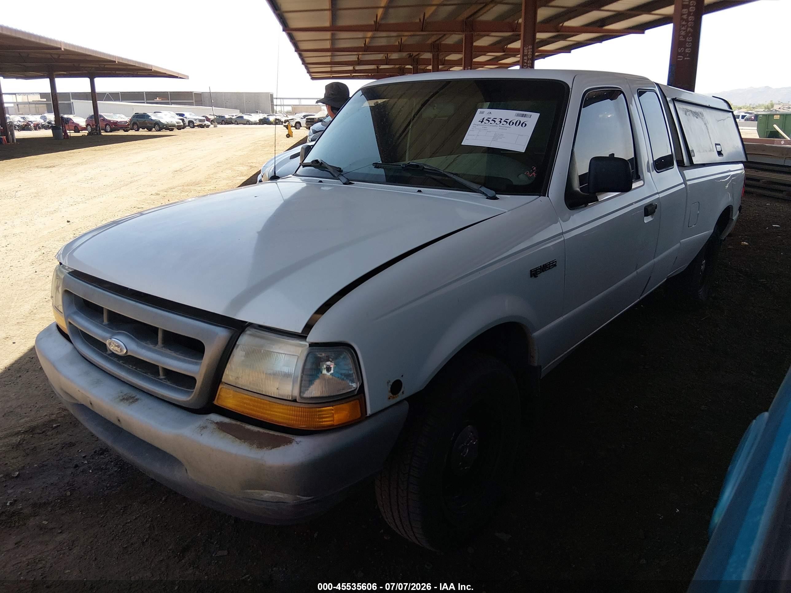 2000 Ford Ranger Xl/xlt White vin: 1FTYR14V7YTB04872