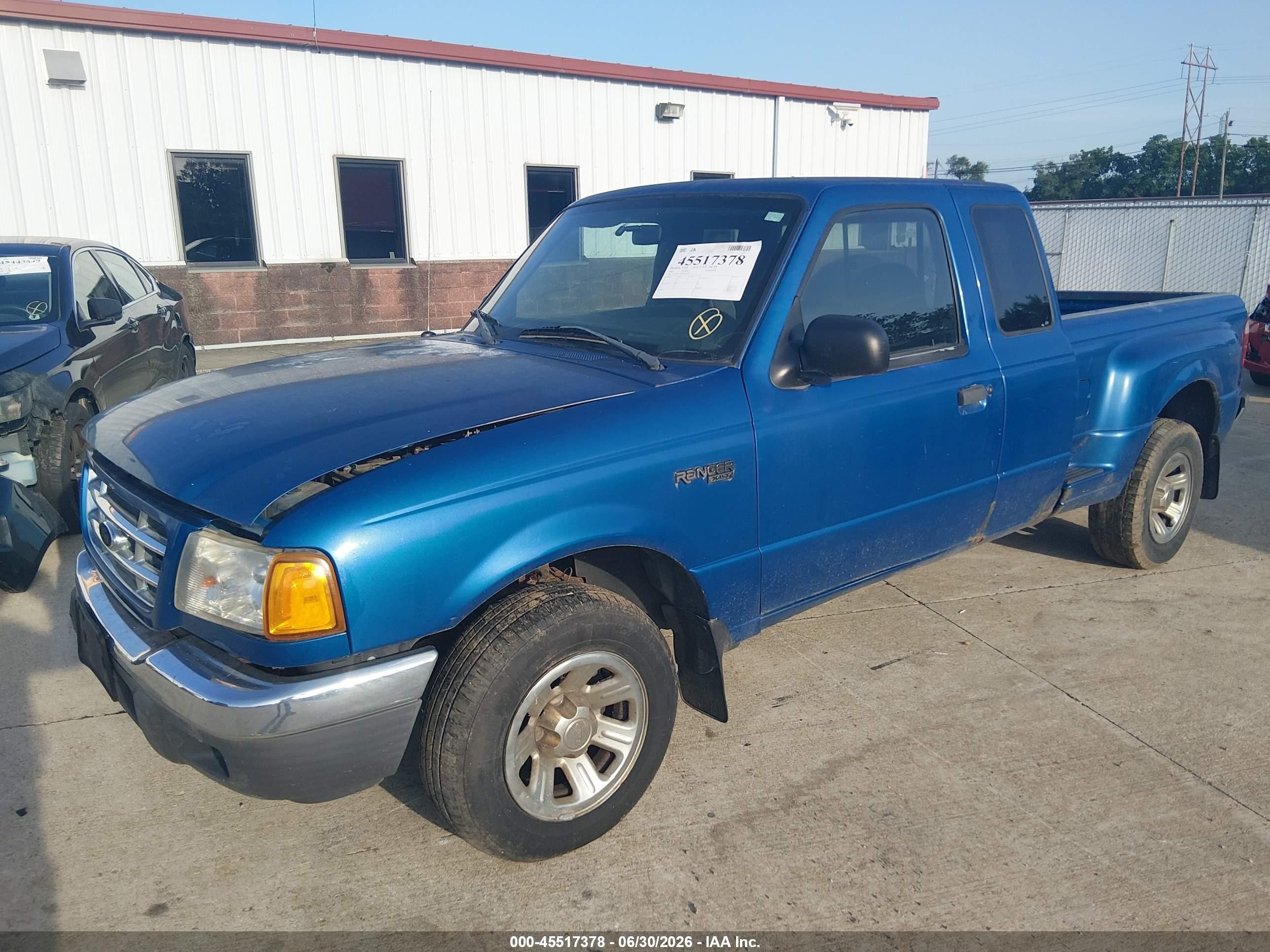 2001 Ford Ranger Edge/xl/xlt Blue vin: 1FTYR14V81PB02269