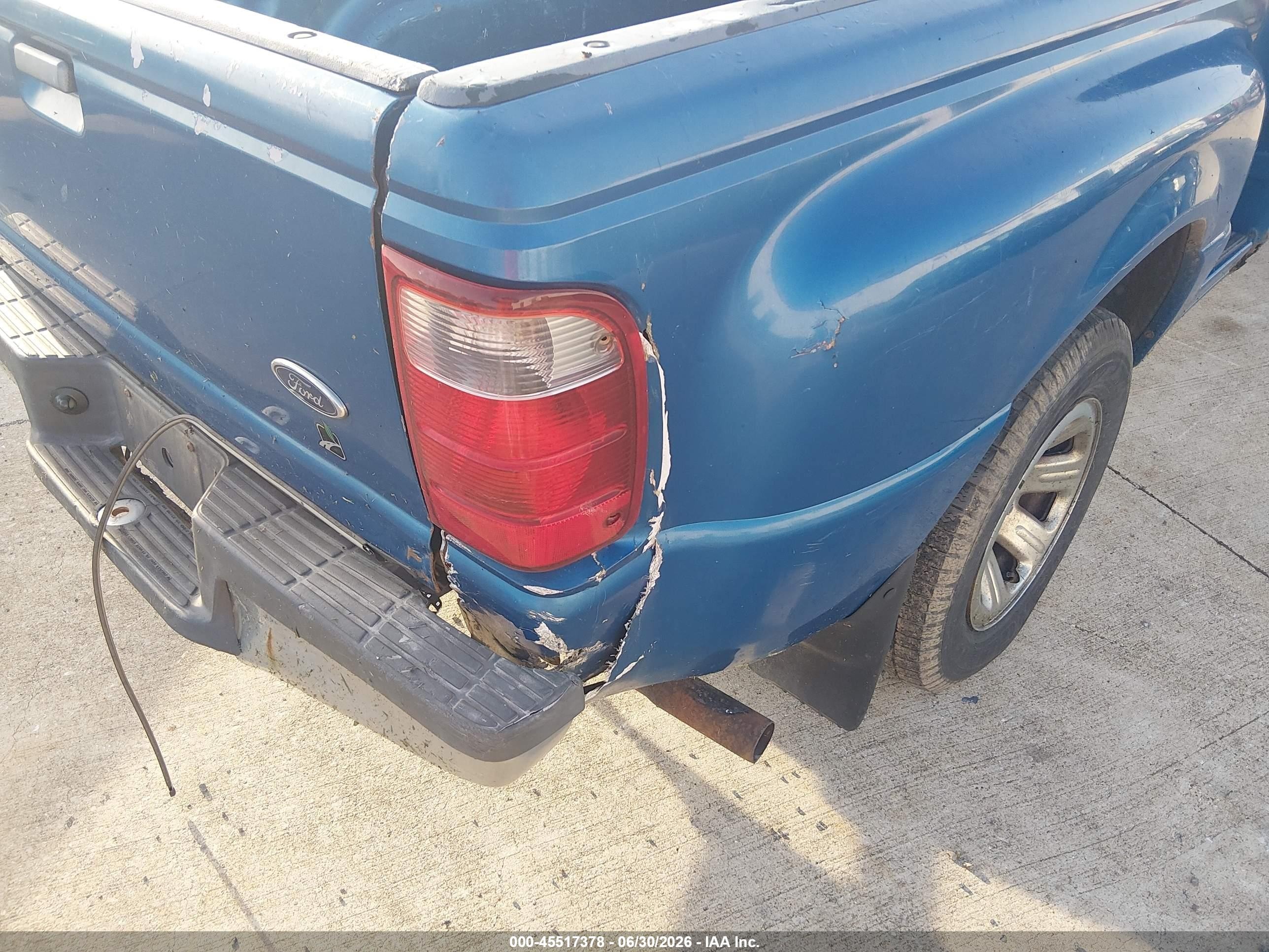 2001 Ford Ranger Edge/xl/xlt Blue vin: 1FTYR14V81PB02269