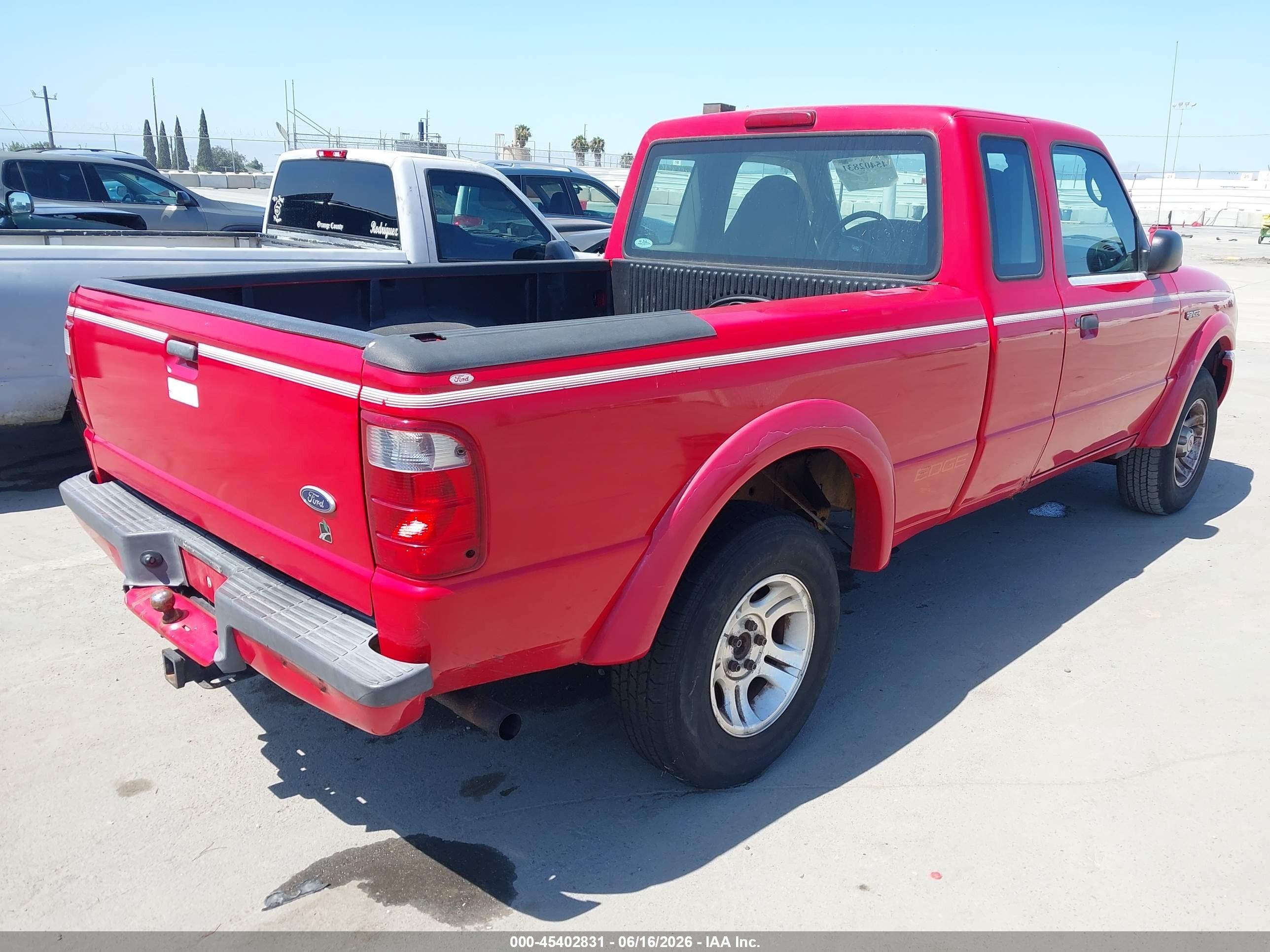 2003 Ford Ranger Edge/tremor/xl/xlt Red vin: 1FTYR14V83PB27014