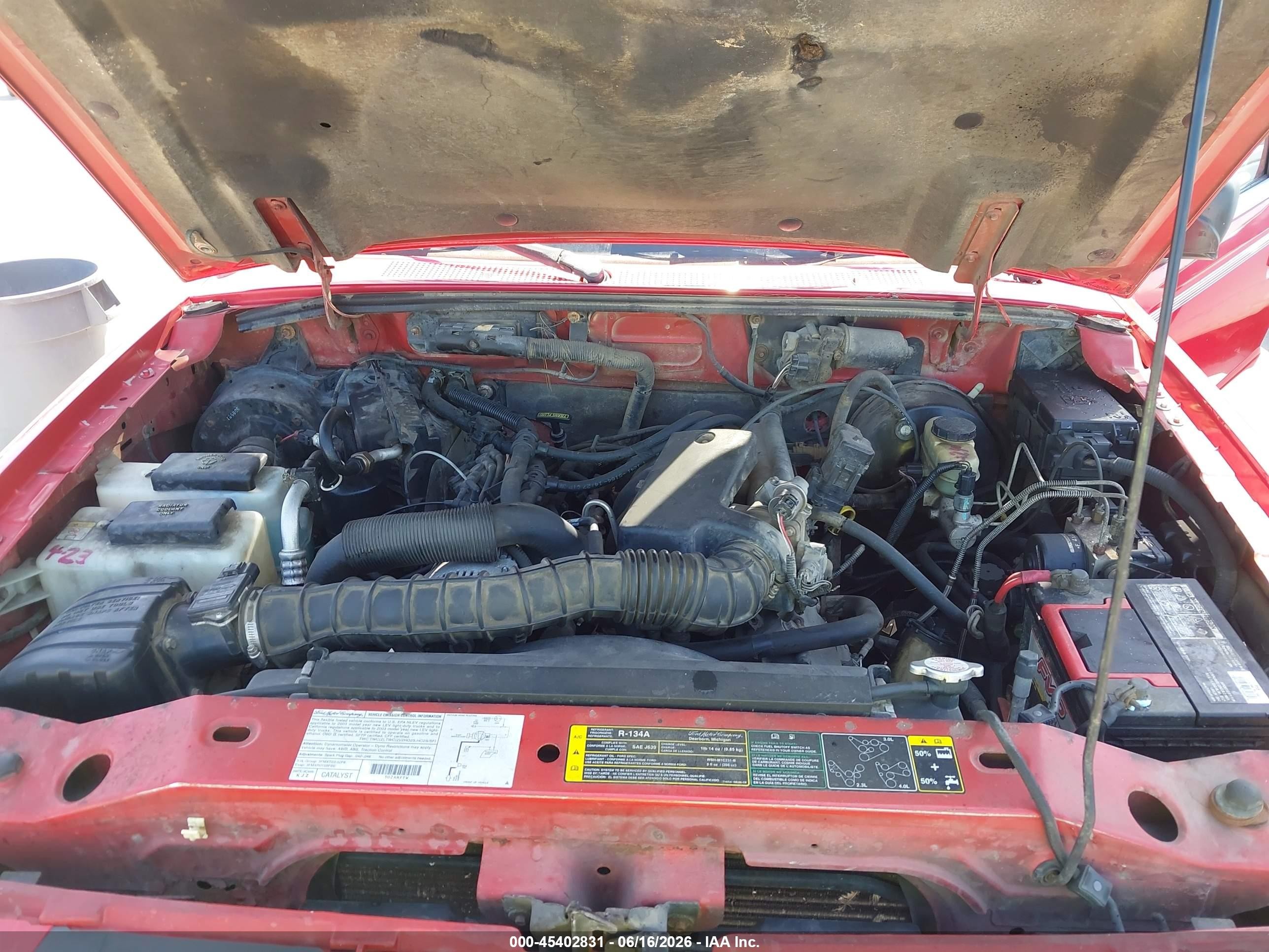 2003 Ford Ranger Edge/tremor/xl/xlt Red vin: 1FTYR14V83PB27014