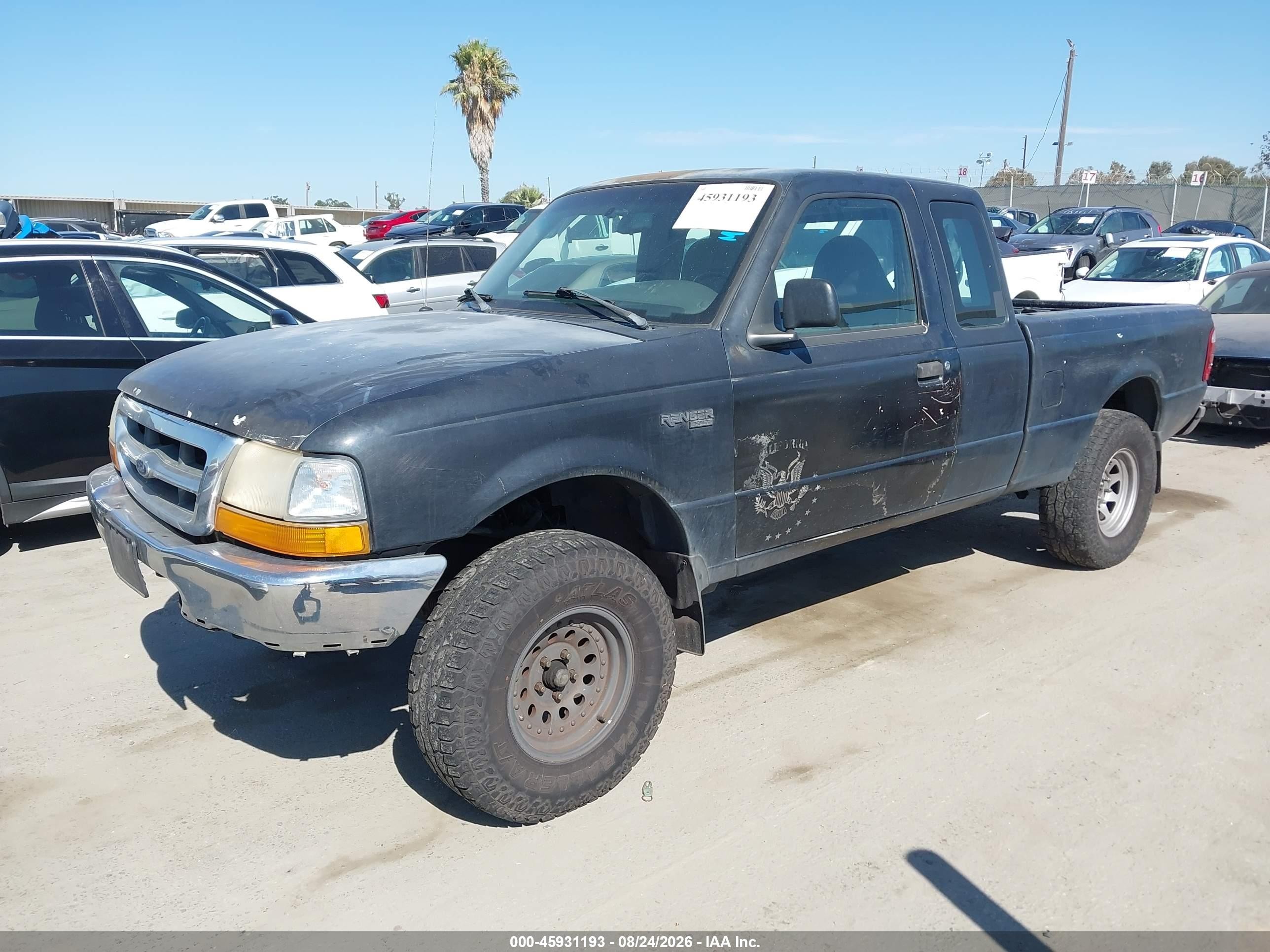 1999 Ford Ranger Xl/xlt Black vin: 1FTYR14V8XPB52193