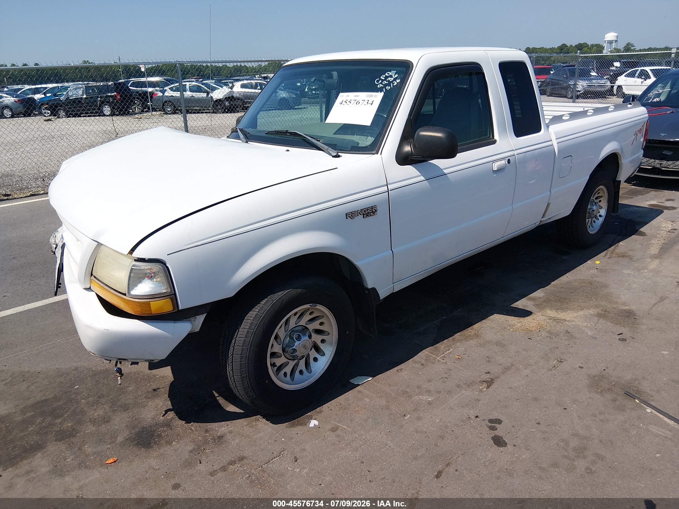 1999 Ford Ranger Xl/xlt White vin: 1FTYR14V8XTA06660