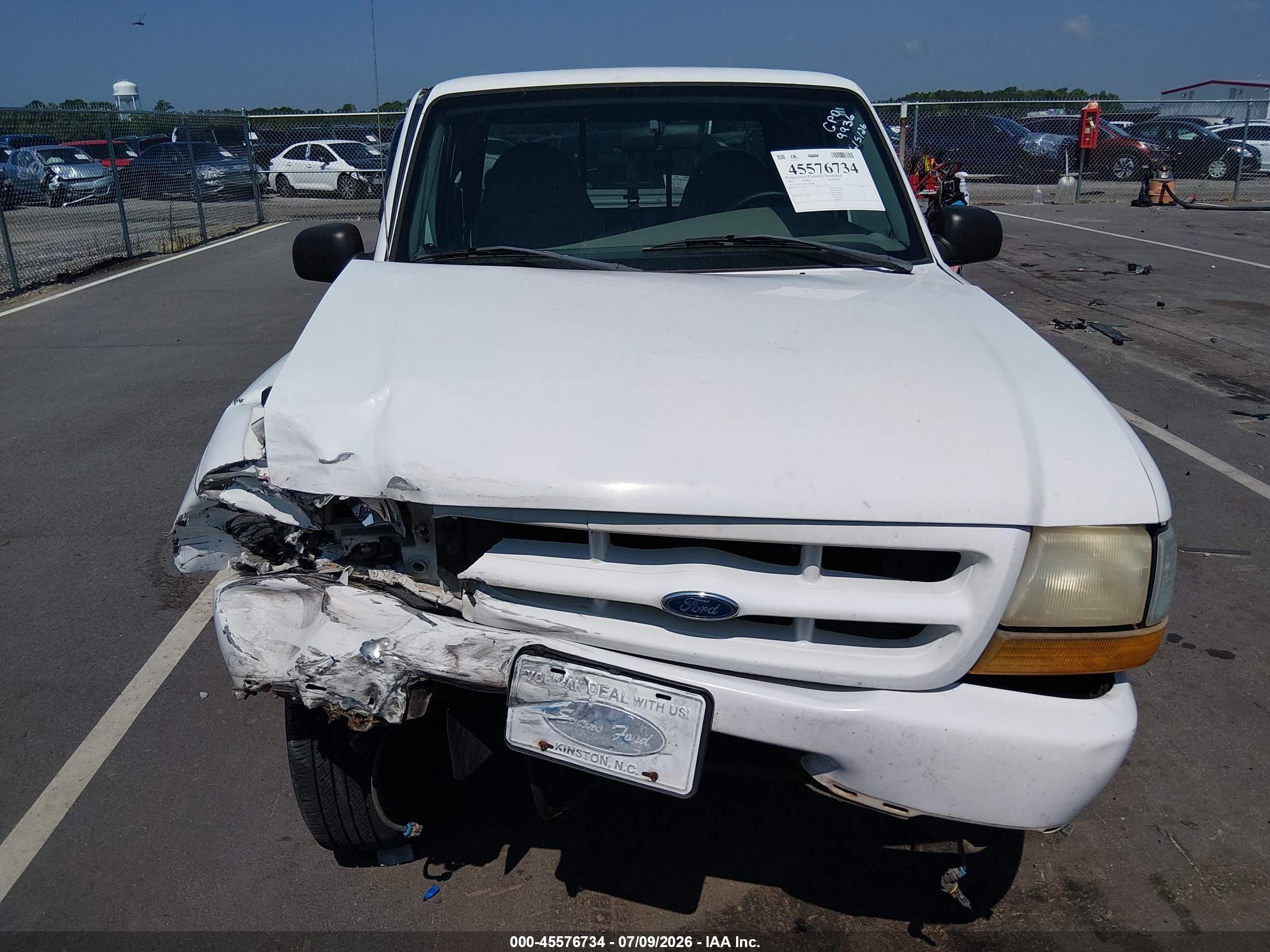 1999 Ford Ranger Xl/xlt White vin: 1FTYR14V8XTA06660
