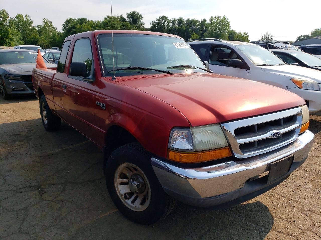 1999 Ford Ranger Super Cab Red vin: 1FTYR14V8XTA82265