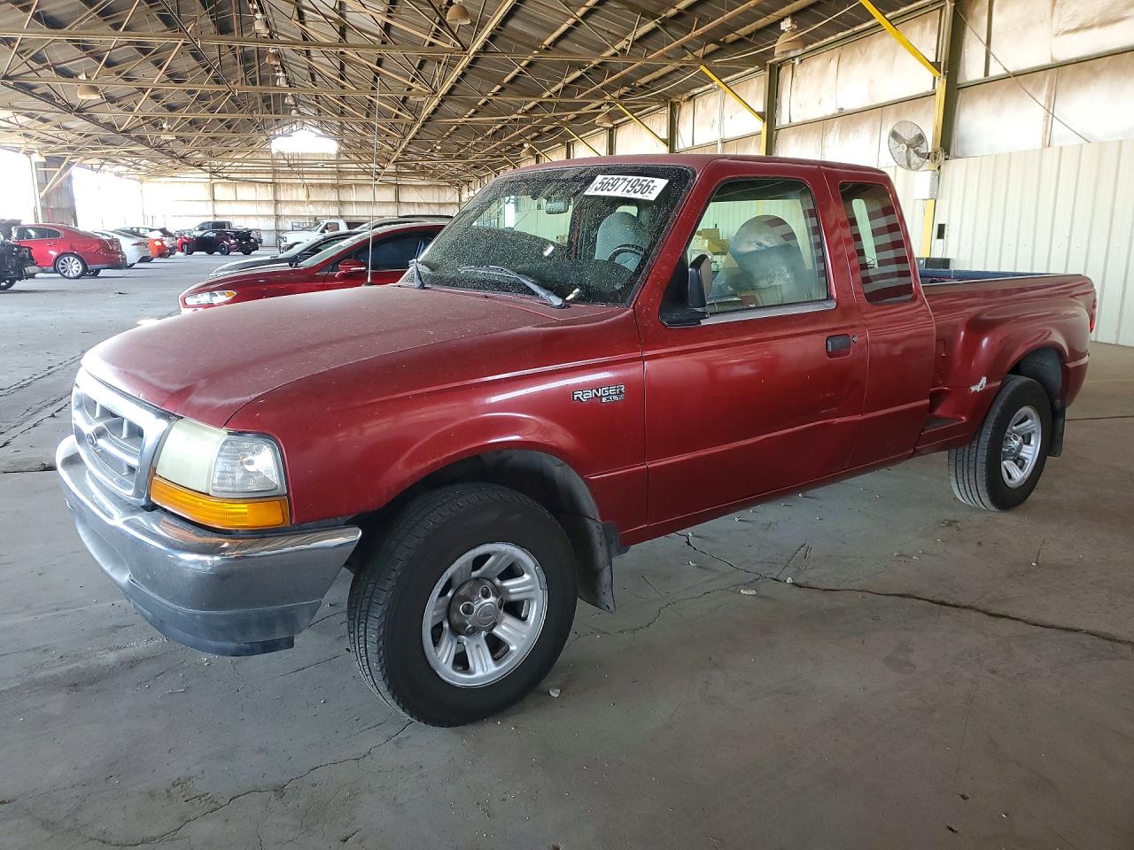 2000 Ford Ranger Super Cab Red vin: 1FTYR14V8YPC20056