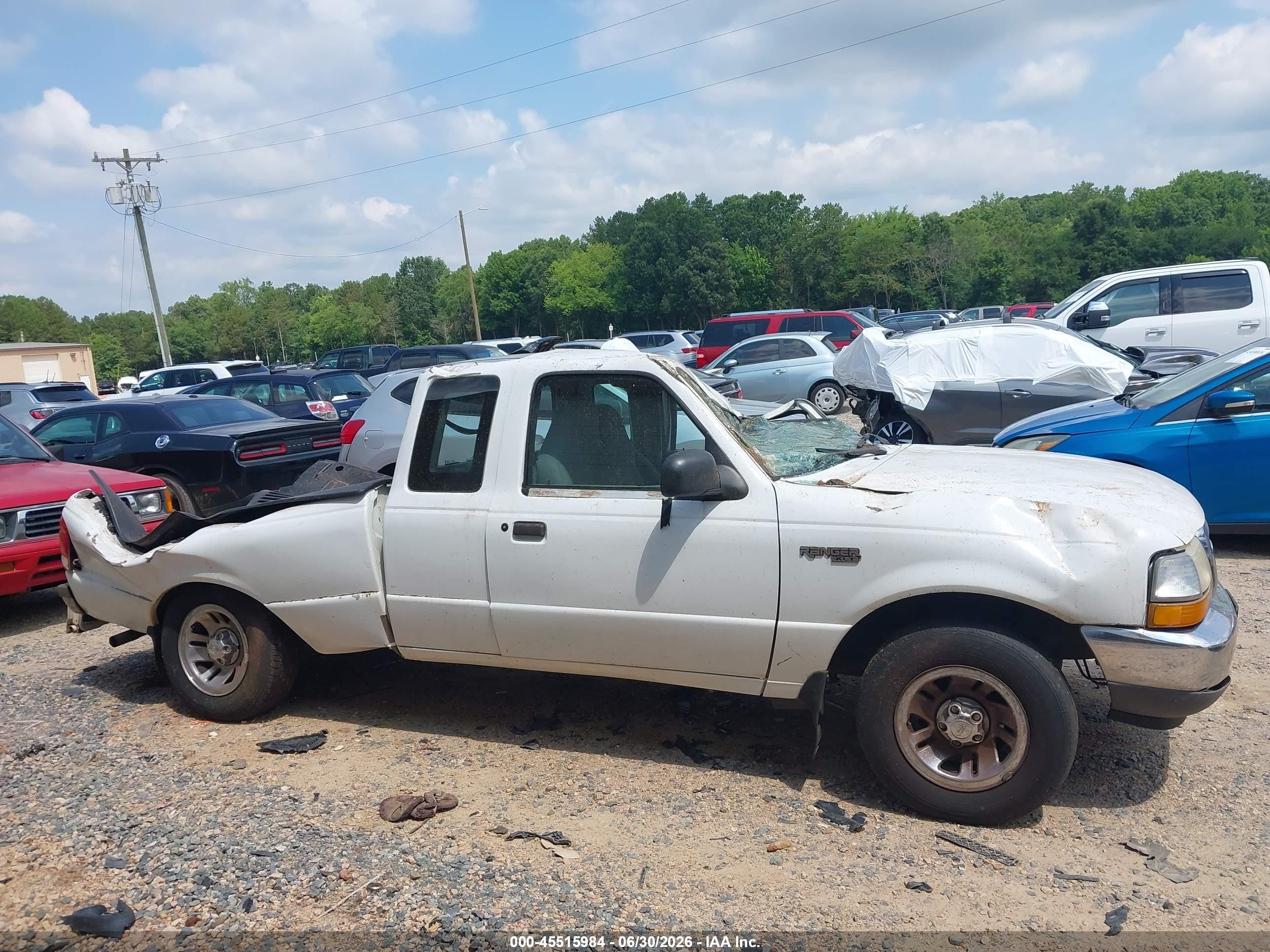 2000 Ford Ranger Xl/xlt White vin: 1FTYR14V8YTA79108