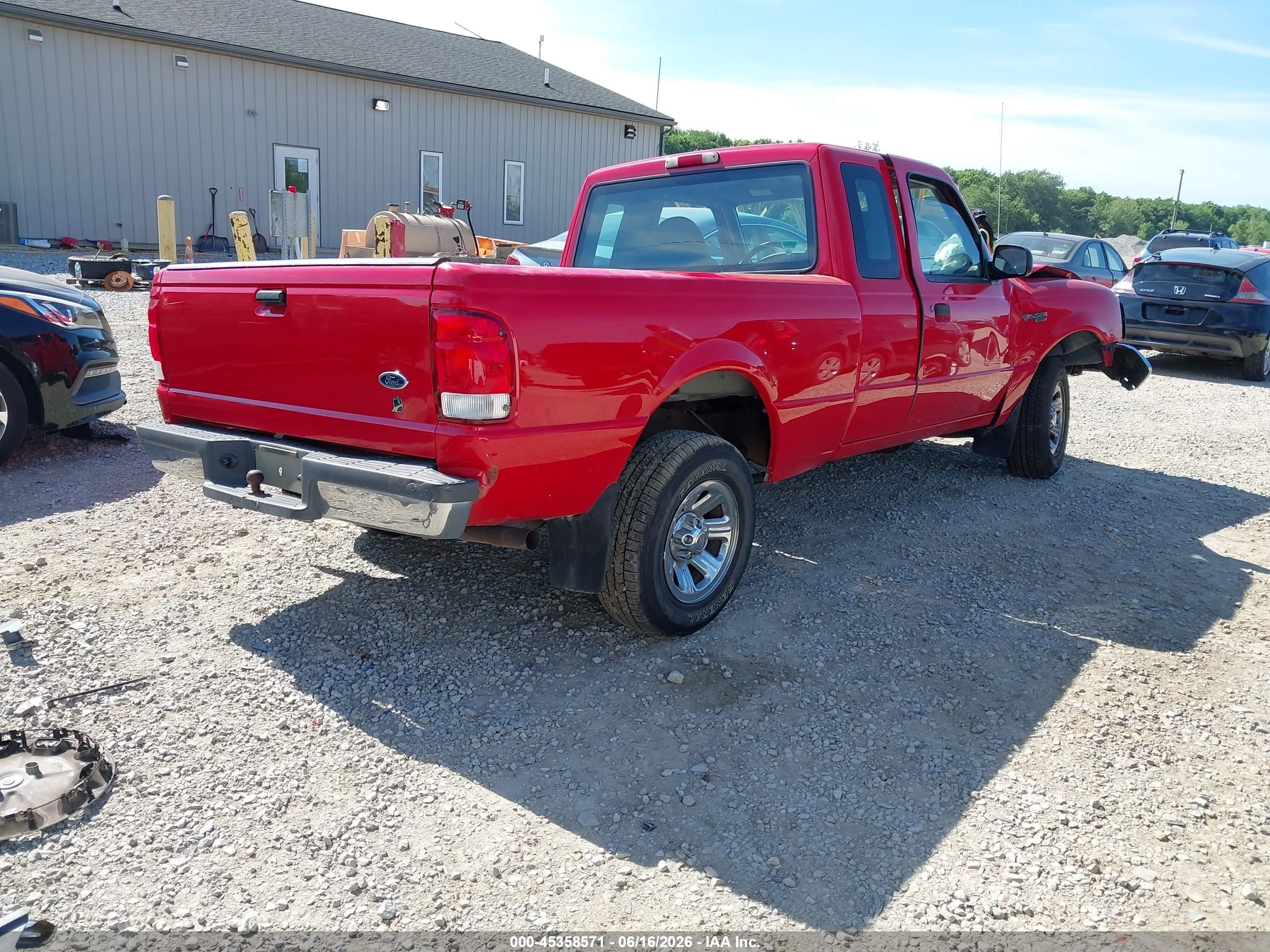 2000 Ford Ranger Xl/xlt Red vin: 1FTYR14V8YTA97673