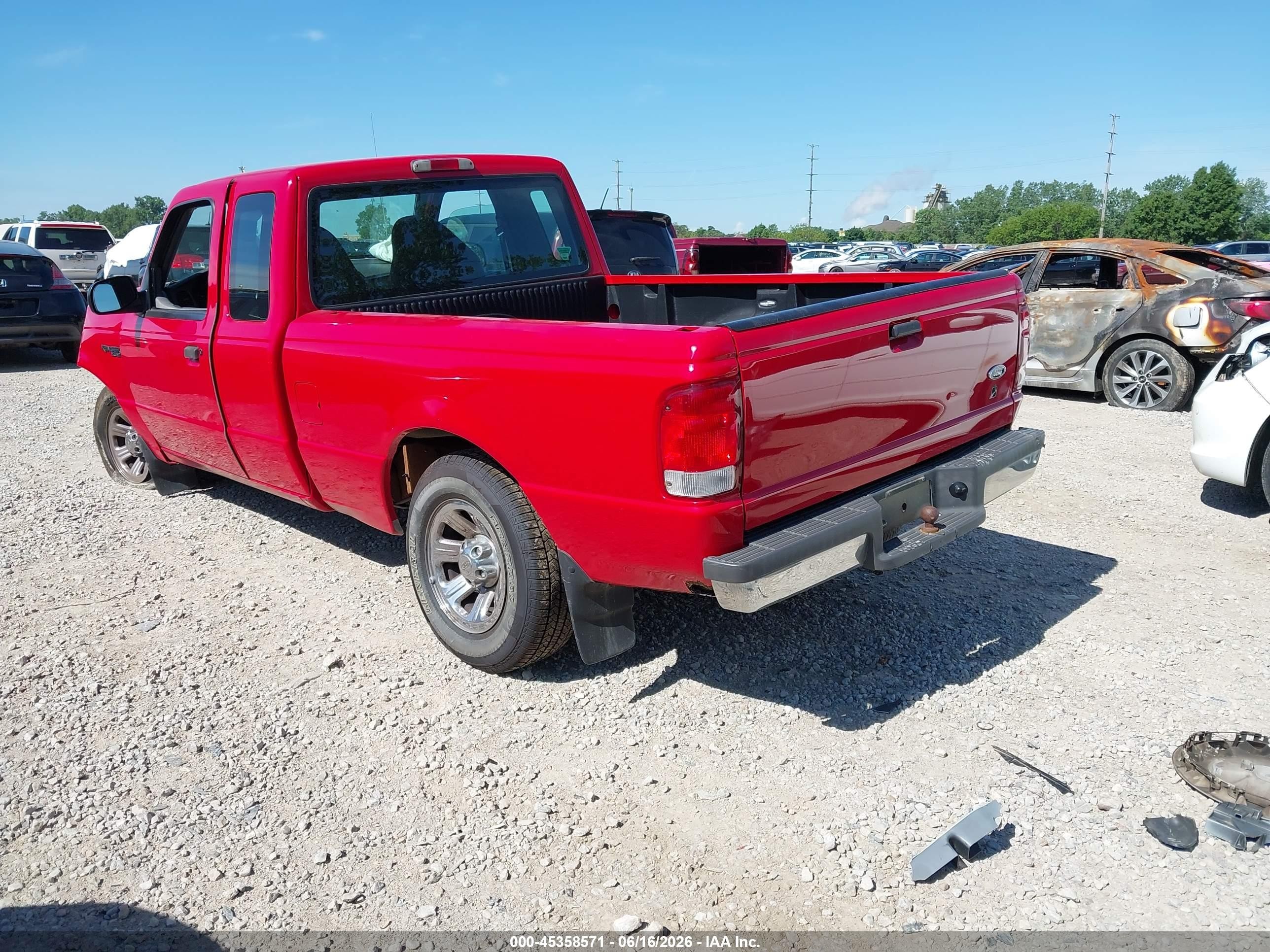 2000 Ford Ranger Xl/xlt Red vin: 1FTYR14V8YTA97673