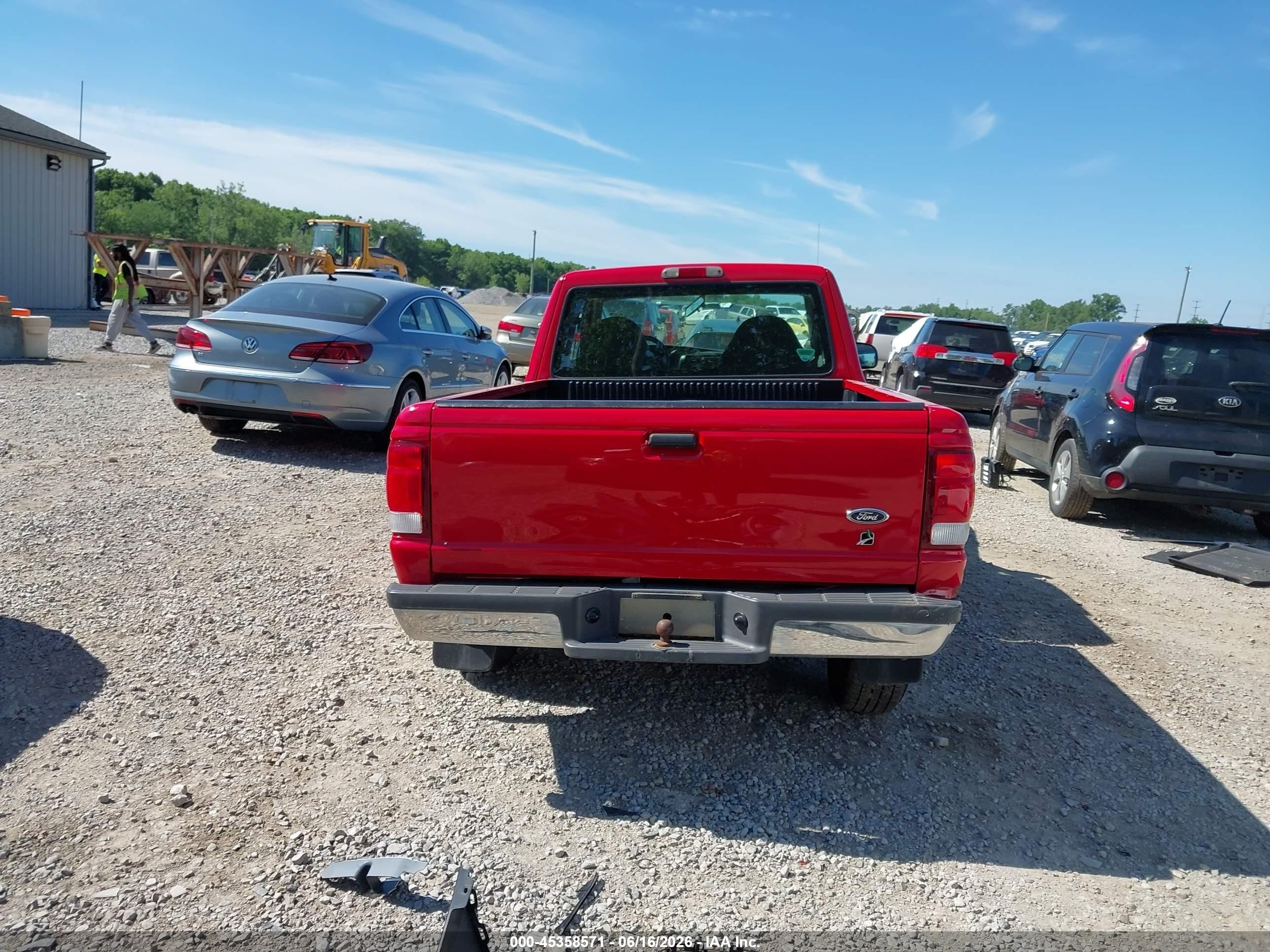 2000 Ford Ranger Xl/xlt Red vin: 1FTYR14V8YTA97673