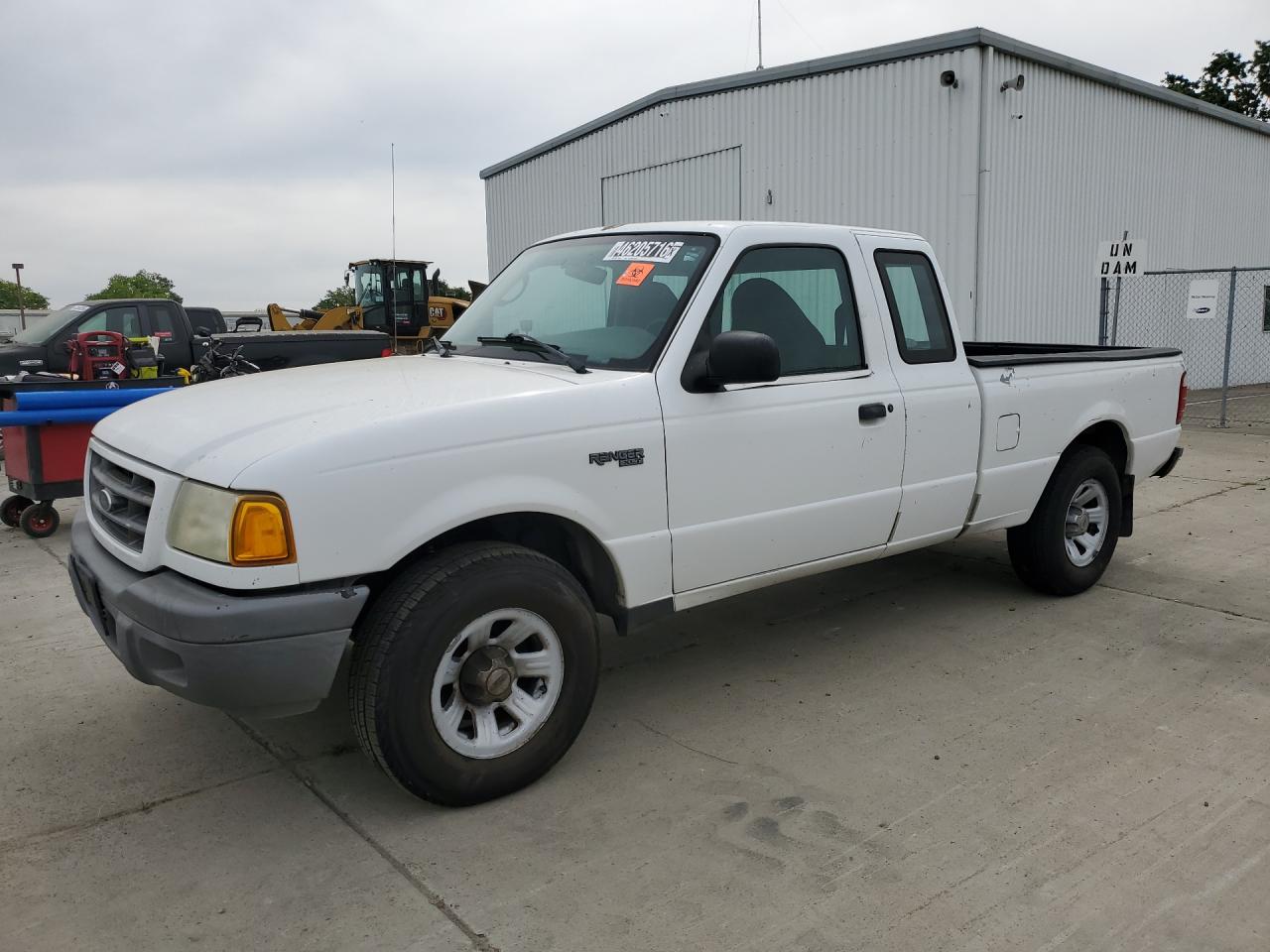 2003 Ford Ranger Super Cab White vin: 1FTYR14V93PB08620 Damage: Left Front Door, Heavy Scratch, 1 To 2 Inches