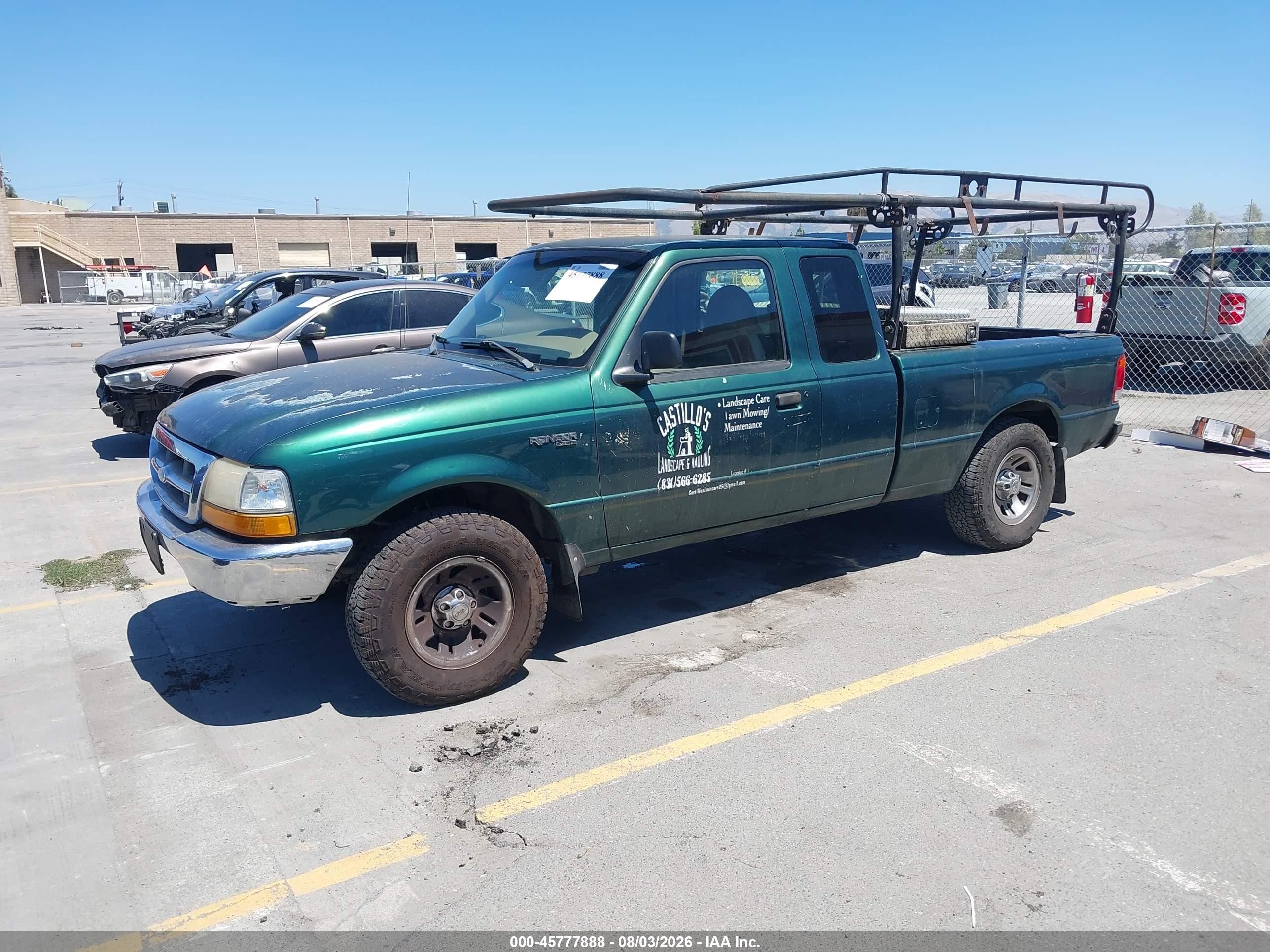1999 Ford Ranger Xl/xlt Зеленый vin: 1FTYR14V9XPA47288