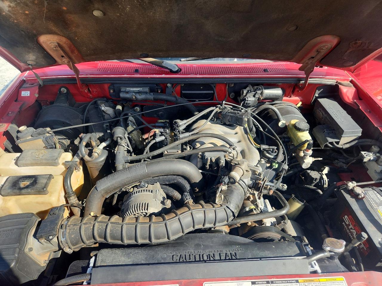 1999 Ford Ranger Super Cab Red vin: 1FTYR14V9XTA69489