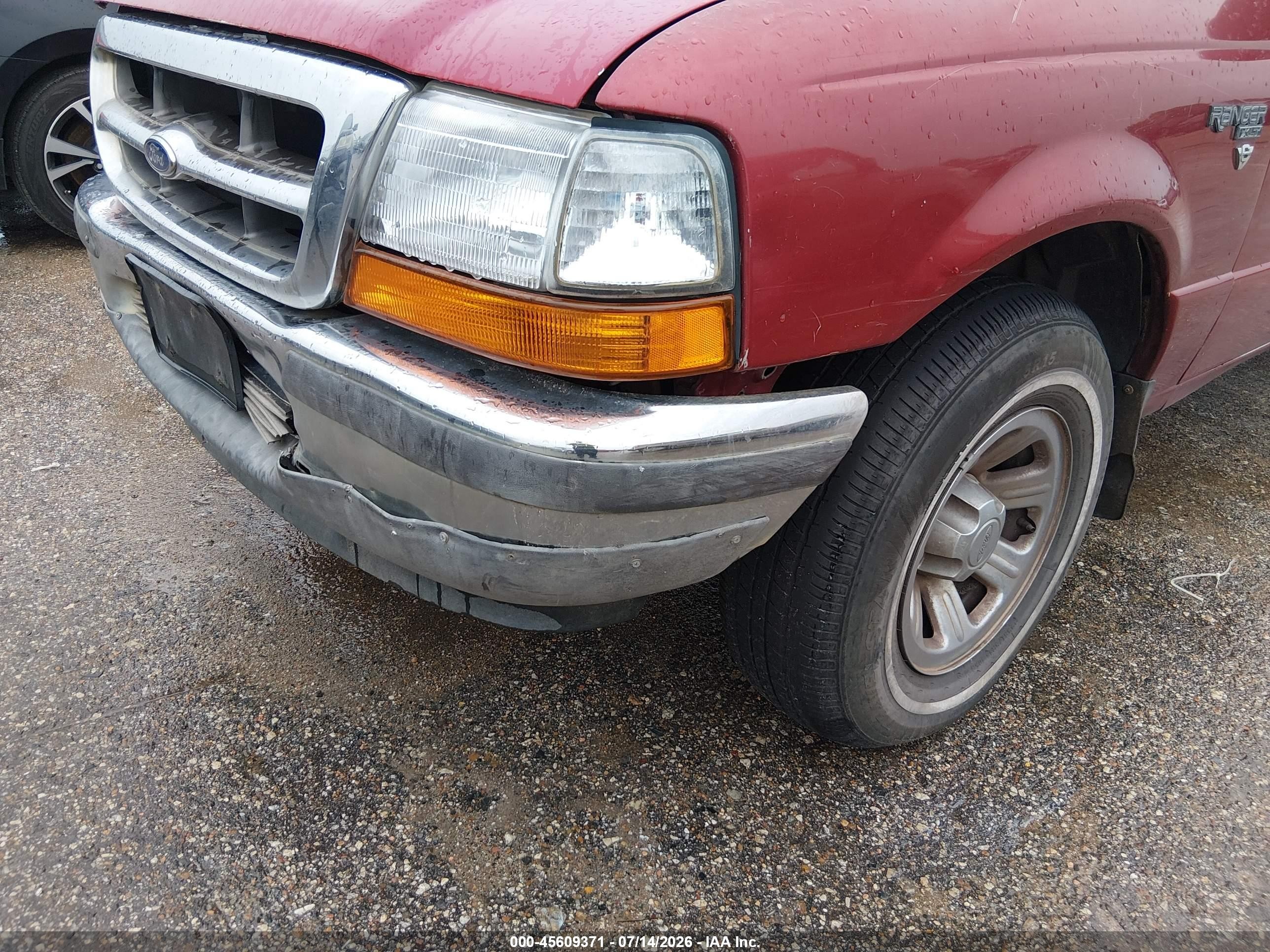 2000 Ford Ranger Xl/xlt Red vin: 1FTYR14V9YPB63382