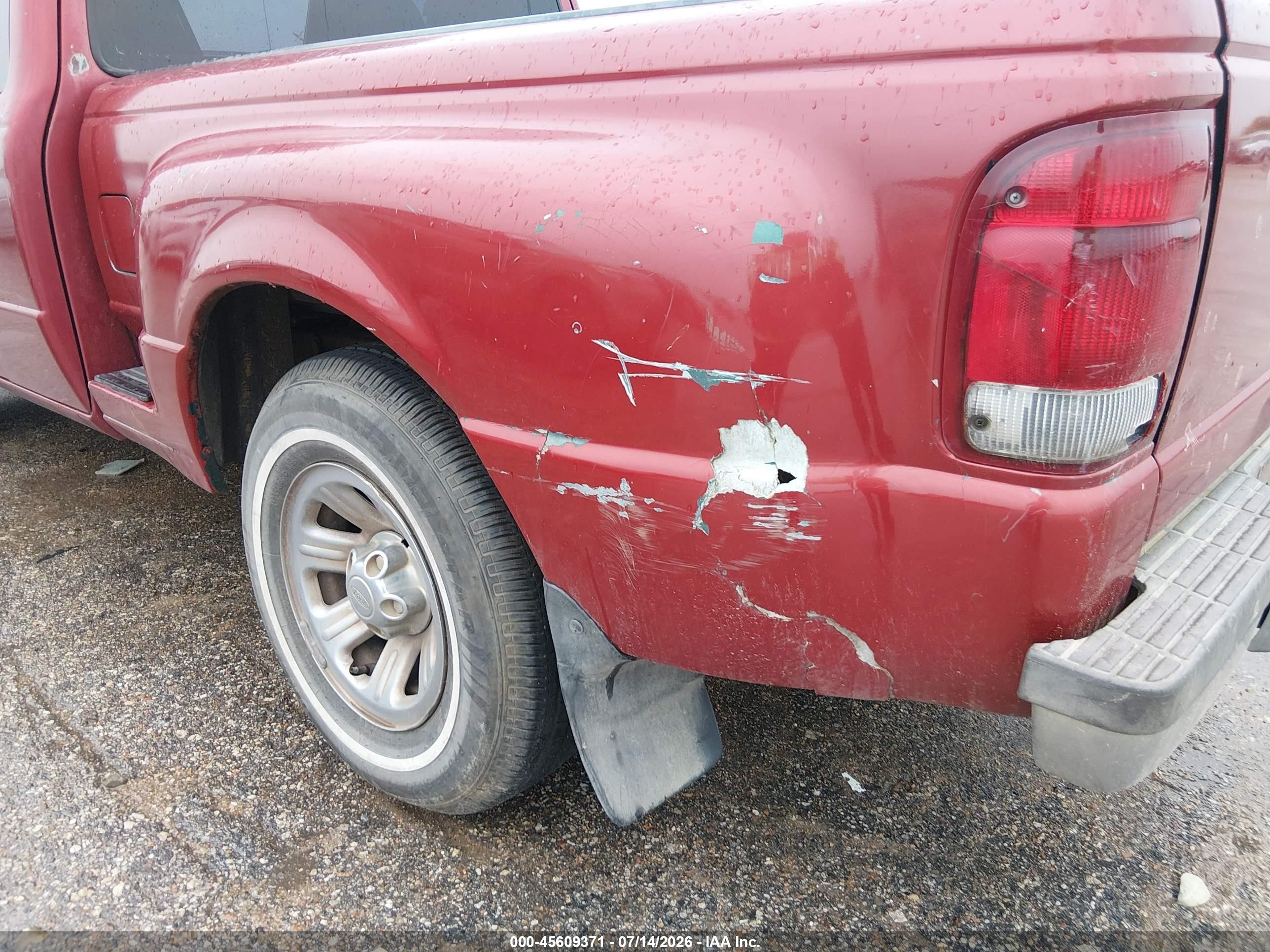 2000 Ford Ranger Xl/xlt Red vin: 1FTYR14V9YPB63382