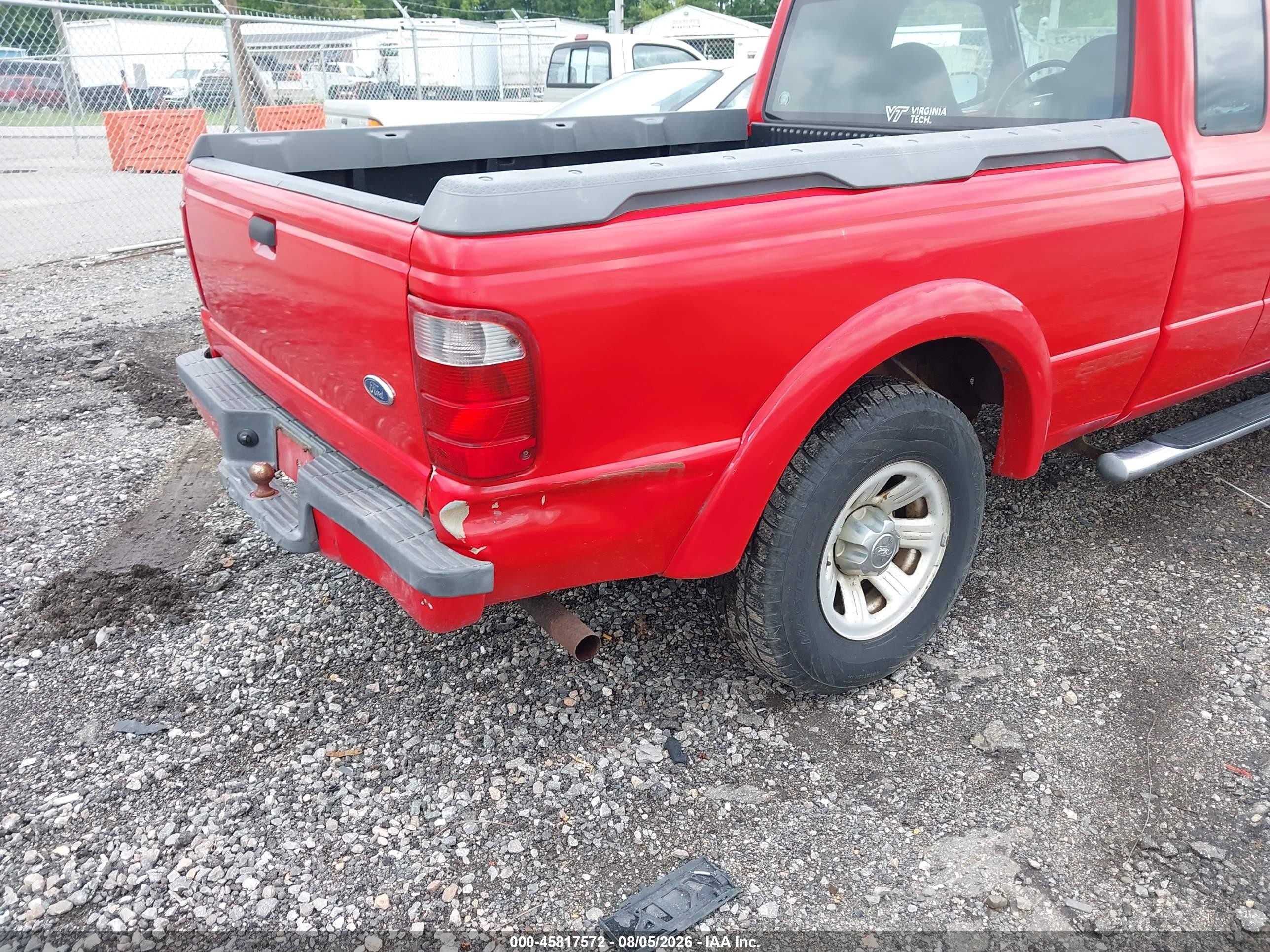 2003 Ford Ranger Edge/tremor/xl/xlt Red vin: 1FTYR14VX3PA15556