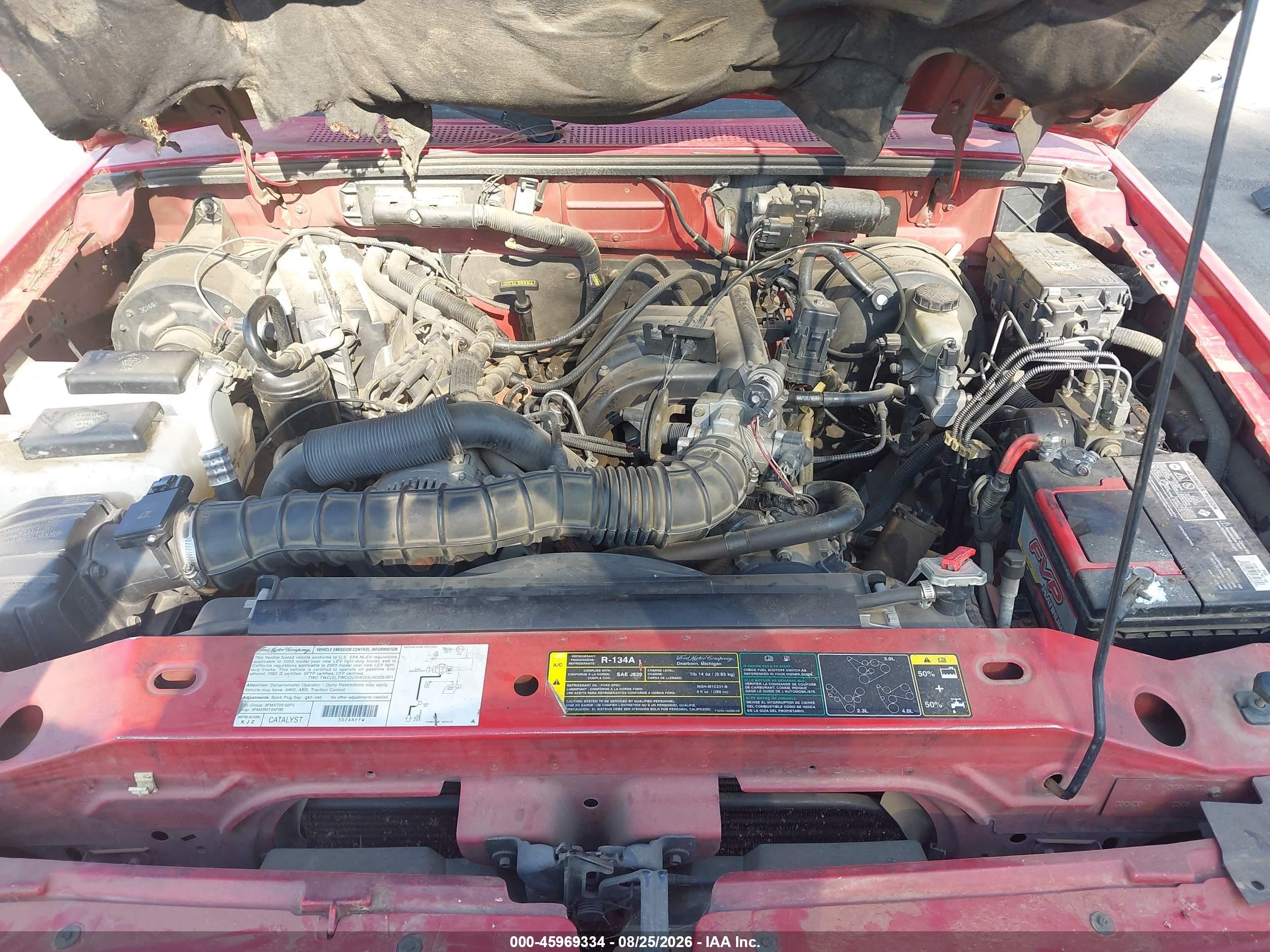 2003 Ford Ranger Edge/tremor/xl/xlt Красный vin: 1FTYR14VX3PB26026
