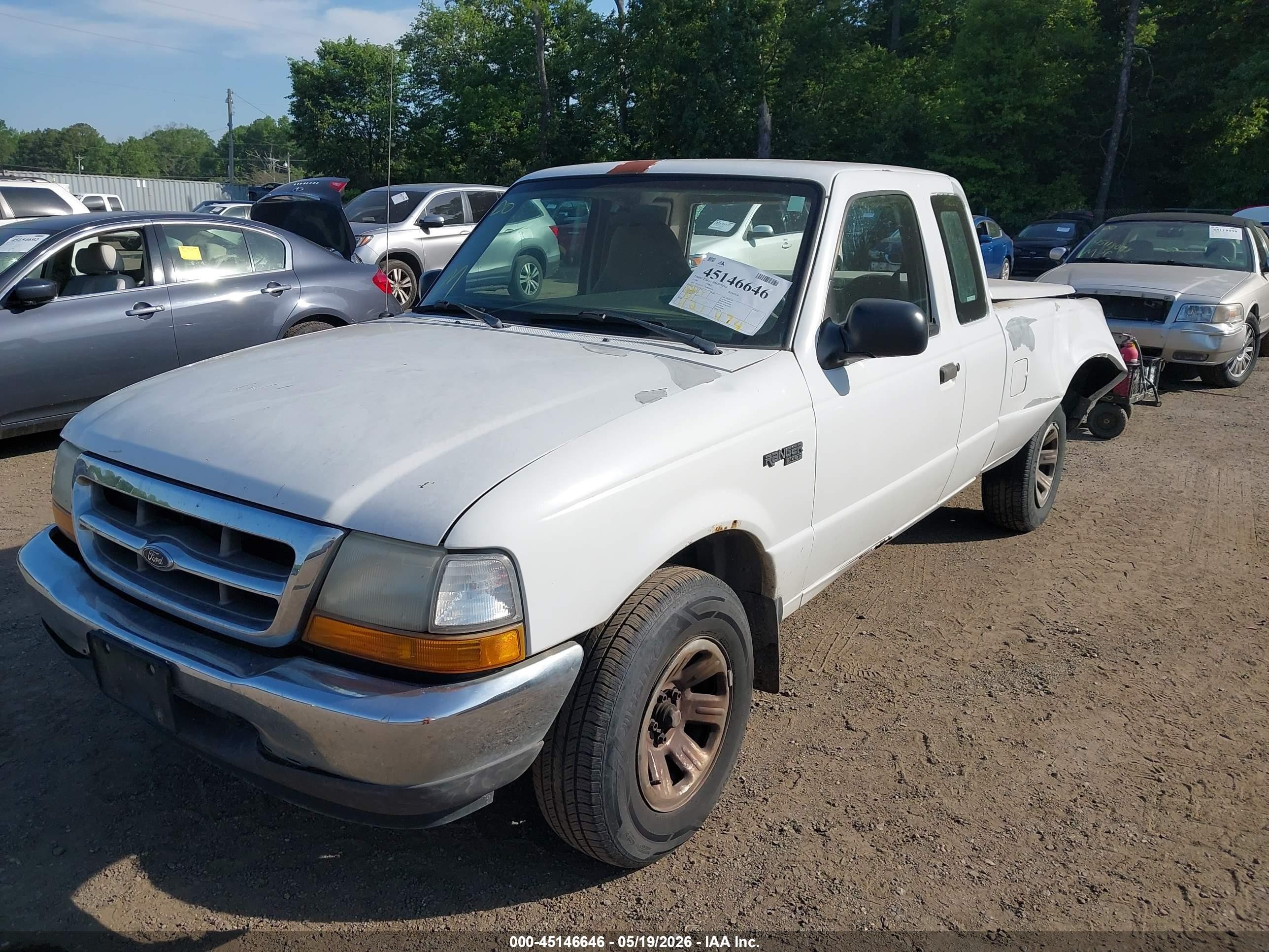 2000 Ford Ranger Xl/xlt White vin: 1FTYR14VXYPB63018