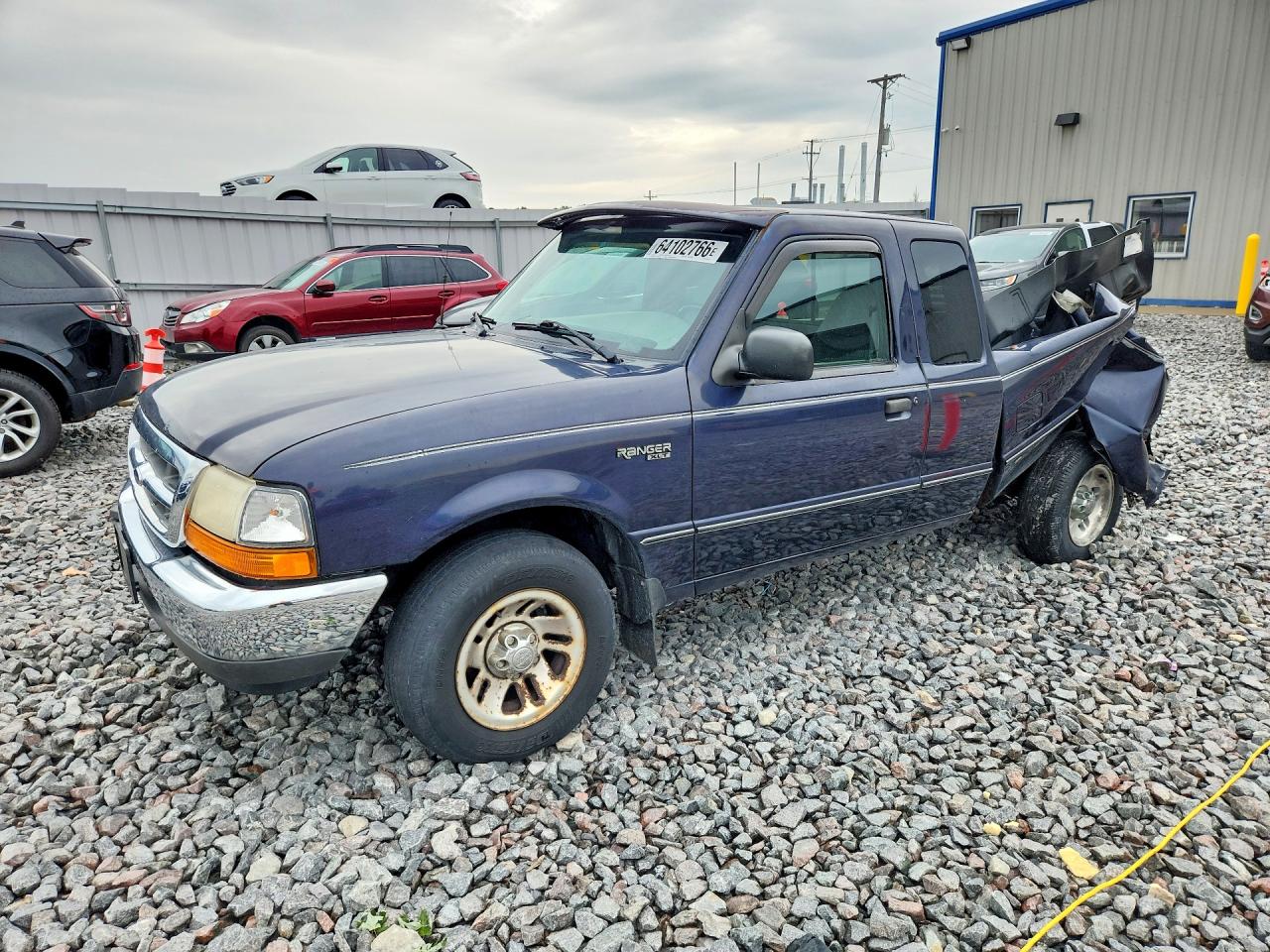 1999 Ford Ranger Super Cab Blue vin: 1FTYR14X4XPB47512