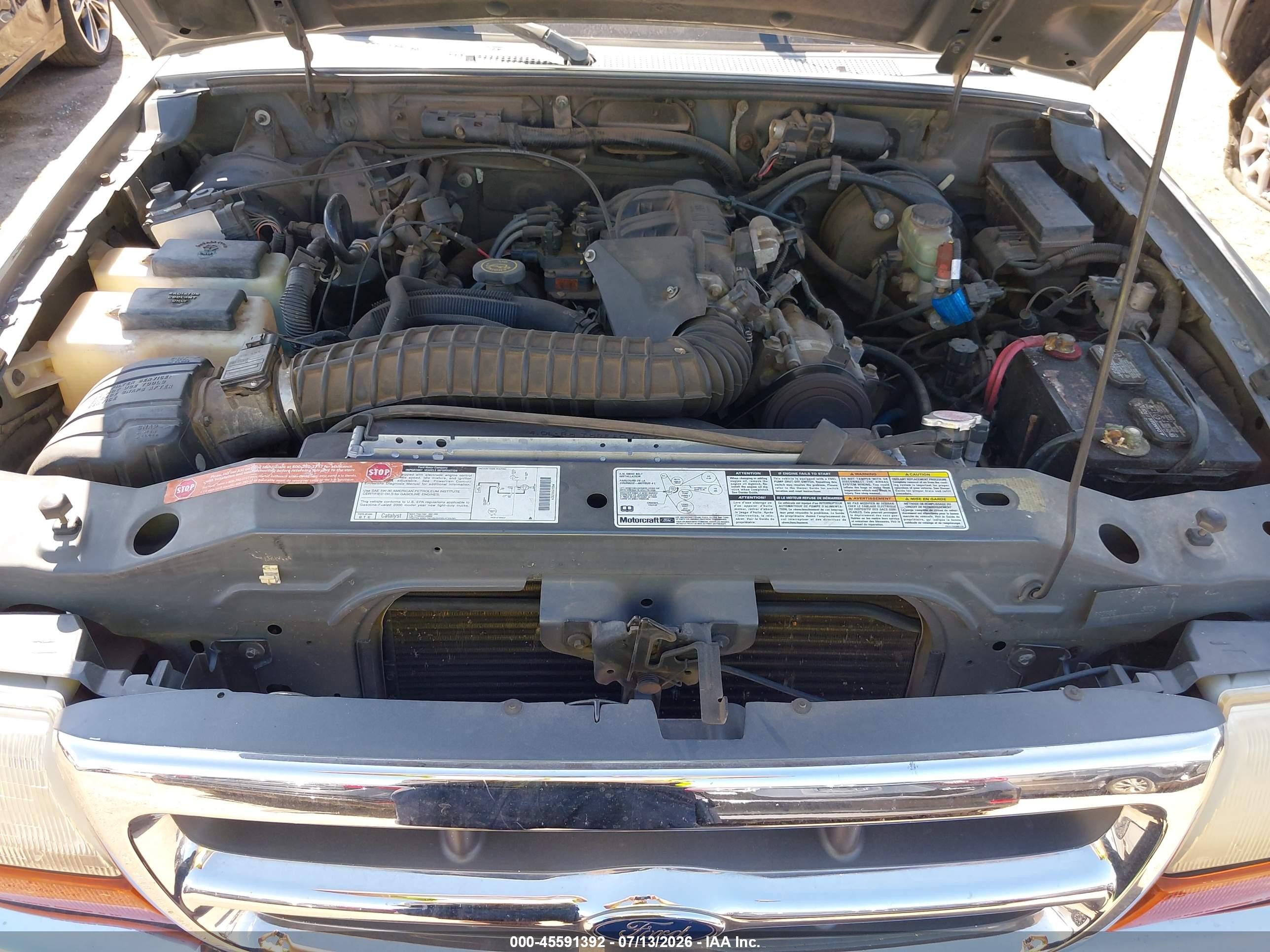 2000 Ford Ranger Xlt Gray vin: 1FTYR14X5YPA17675