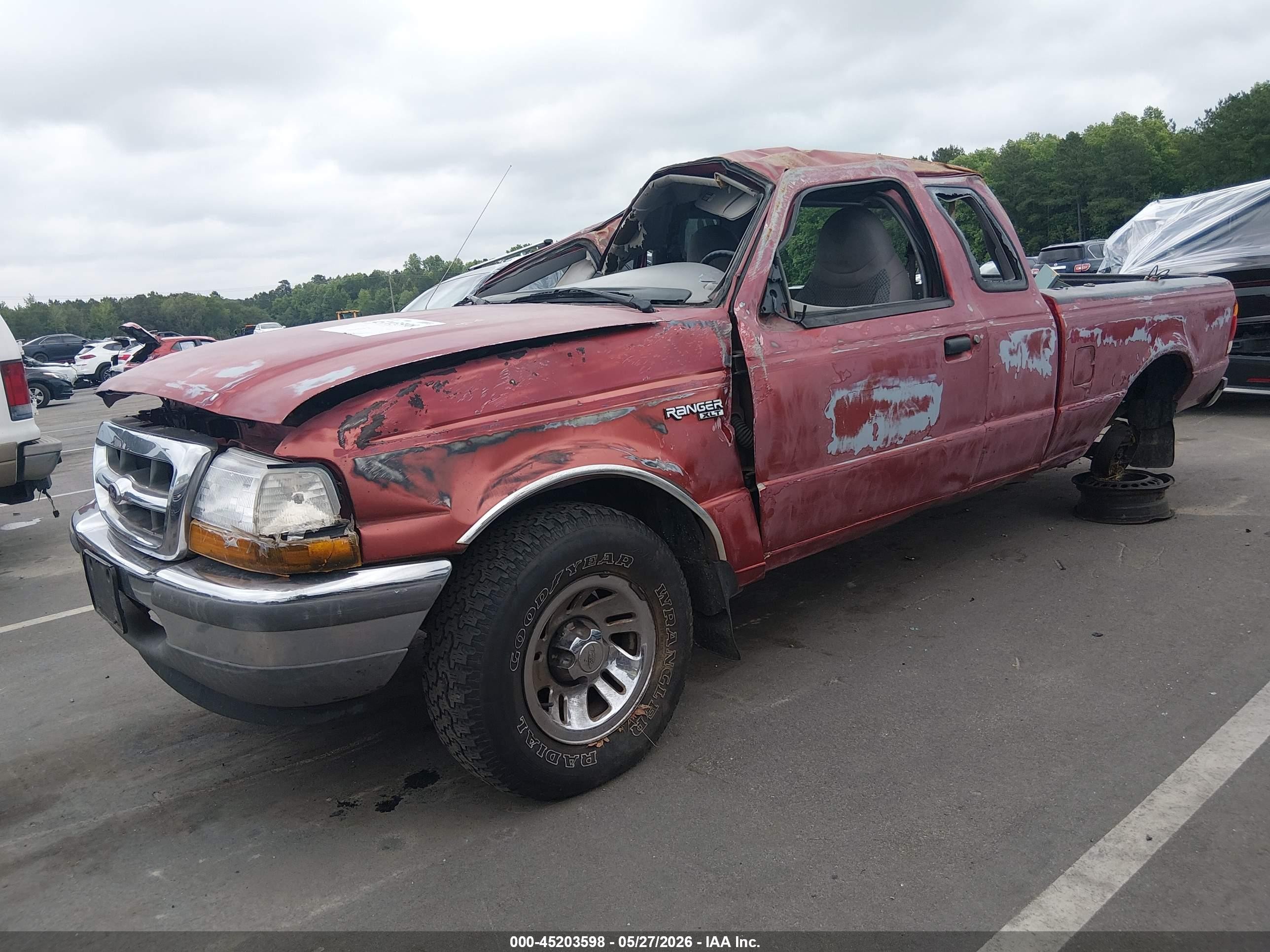 1998 Ford Ranger Splash/xl/xlt Red vin: 1FTYR14X6WTA31458