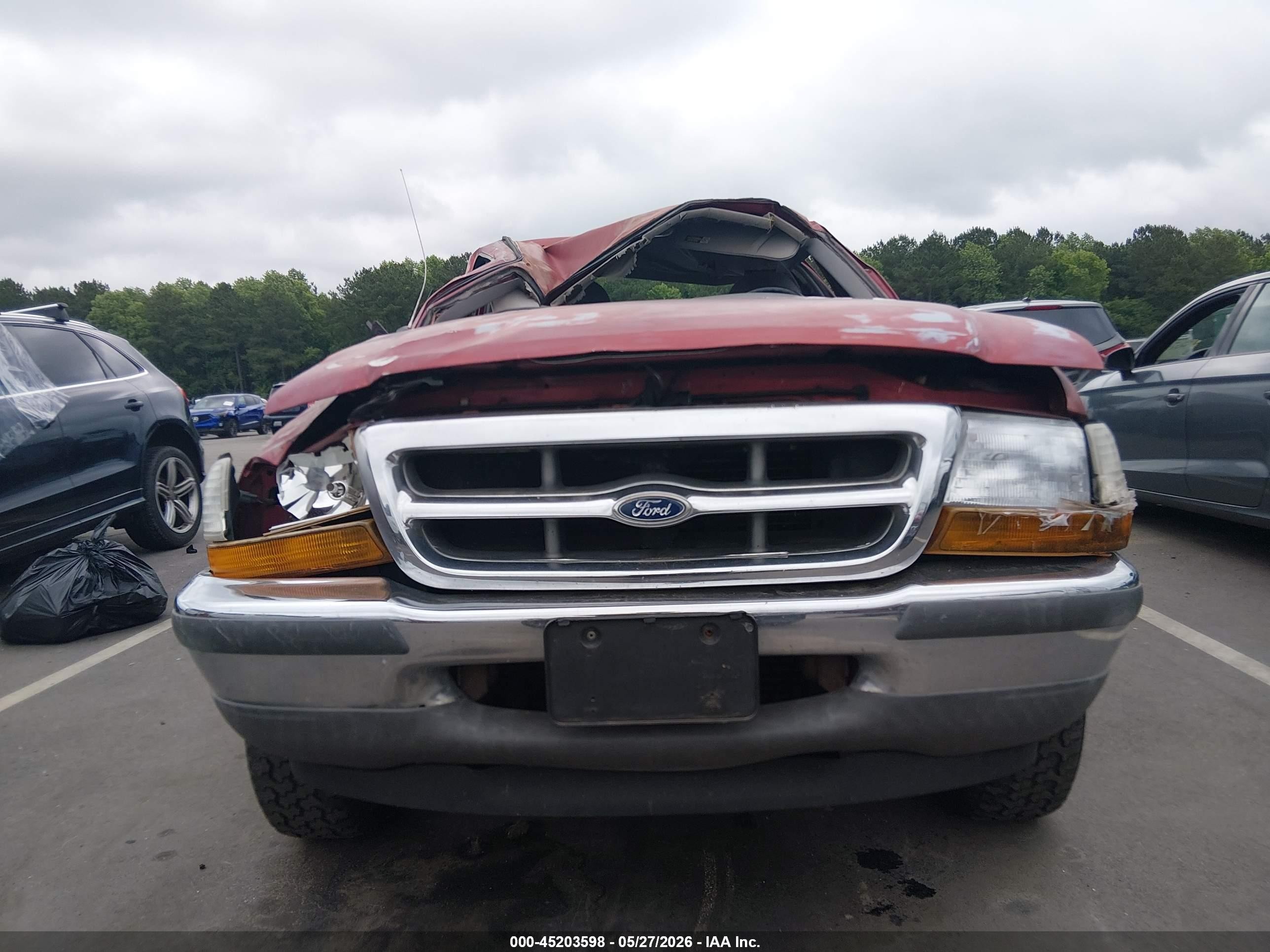 1998 Ford Ranger Splash/xl/xlt Red vin: 1FTYR14X6WTA31458