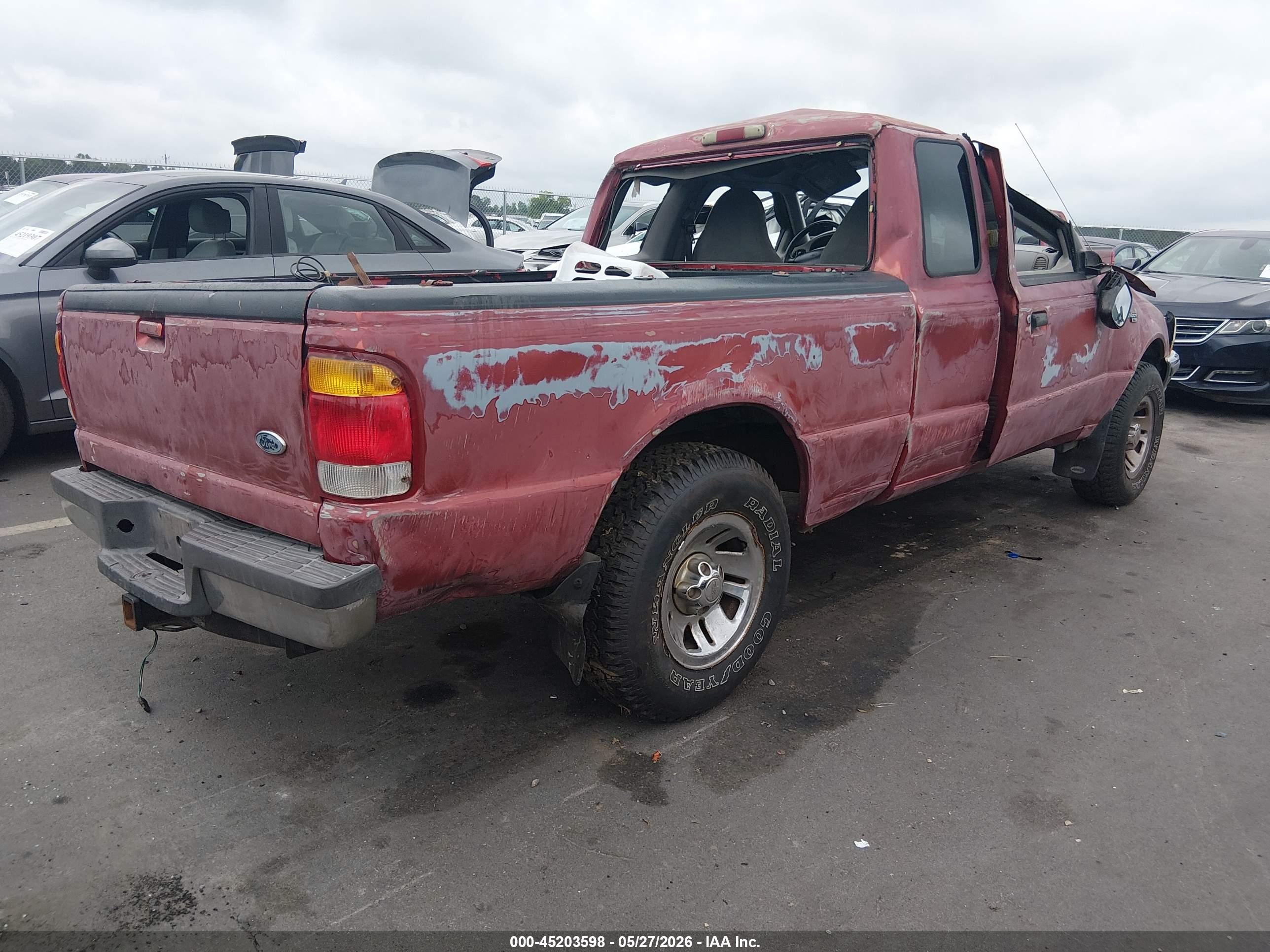 1998 Ford Ranger Splash/xl/xlt Red vin: 1FTYR14X6WTA31458