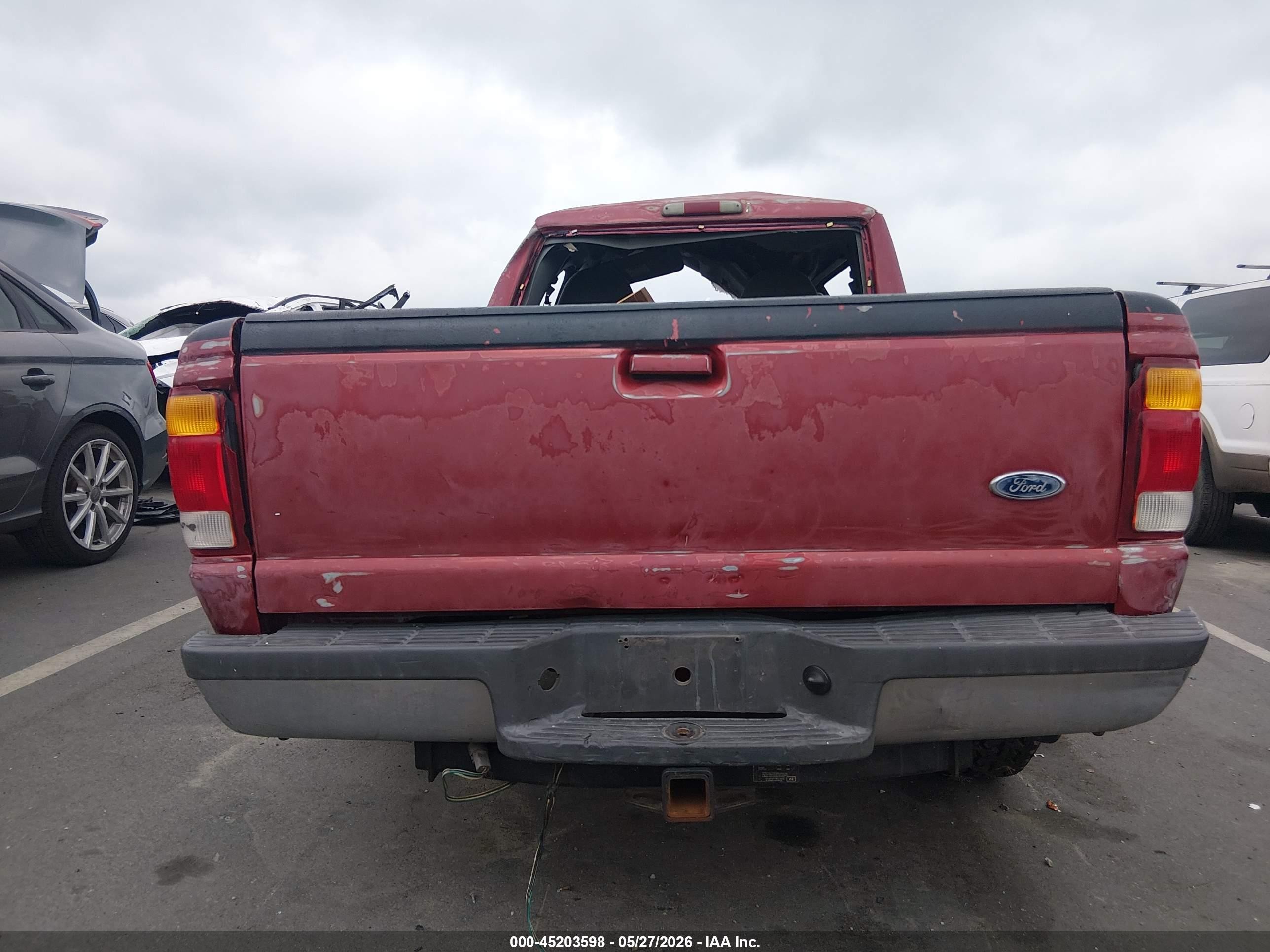 1998 Ford Ranger Splash/xl/xlt Red vin: 1FTYR14X6WTA31458
