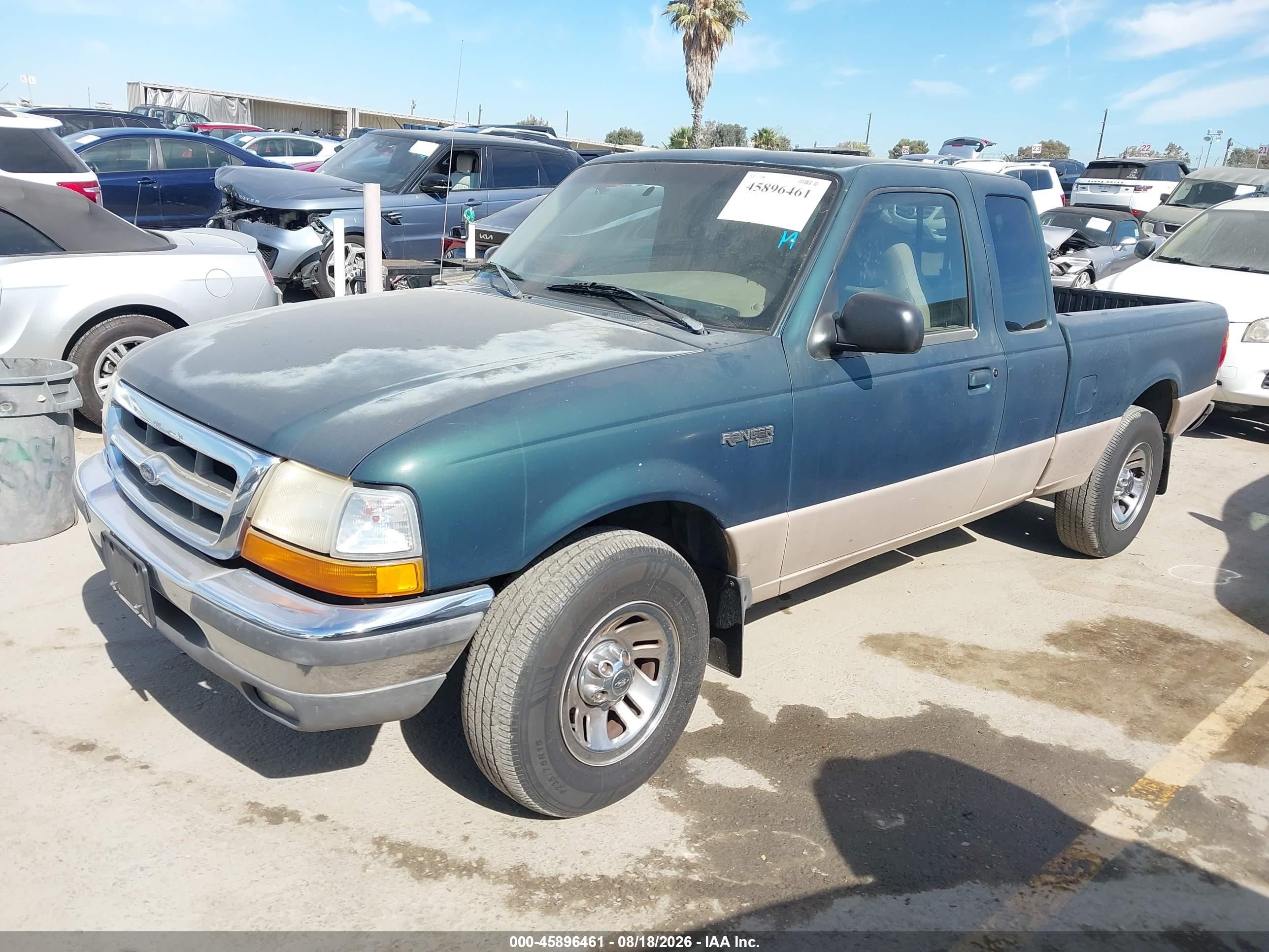1998 Ford Ranger Splash/xl/xlt Green vin: 1FTYR14X7WPB29178