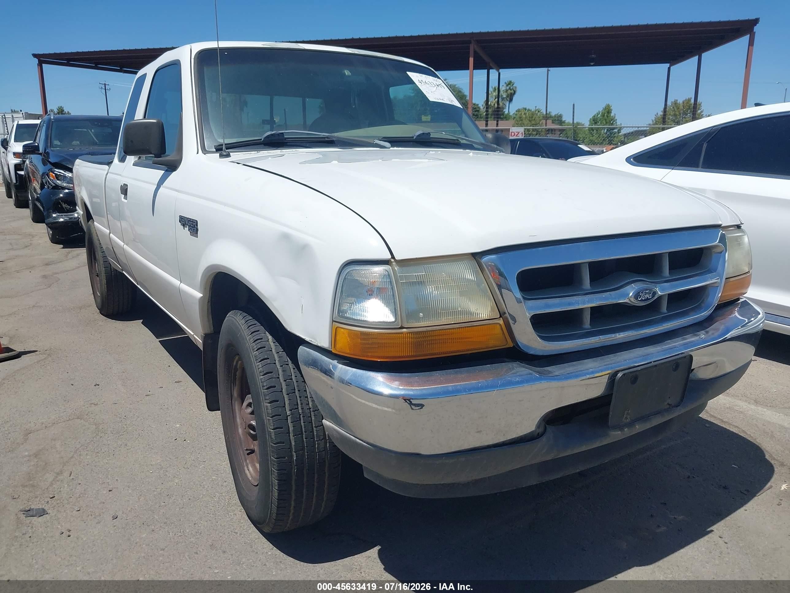 1999 Ford Ranger Xlt White vin: 1FTYR14X8XPA59661
