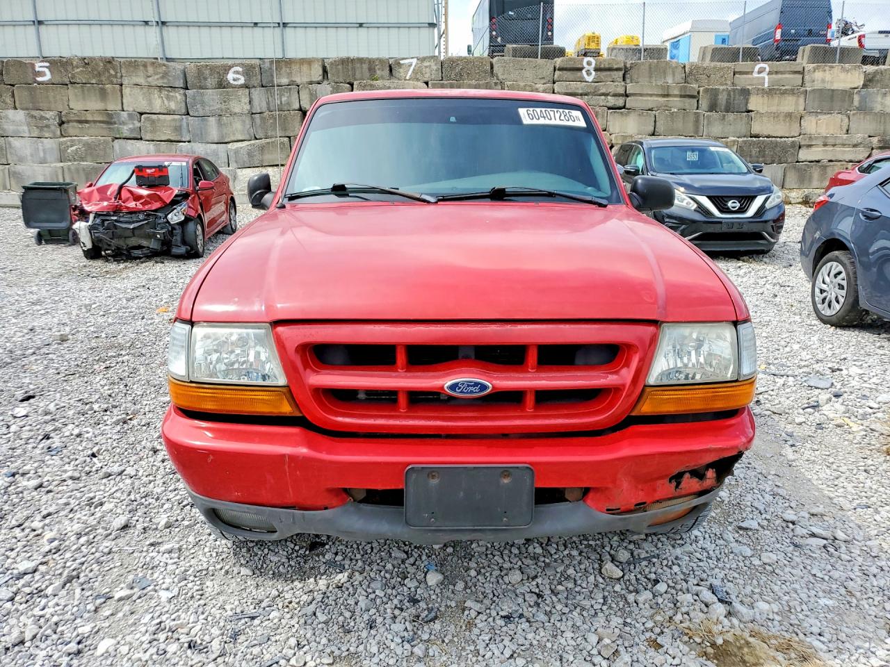 1999 Ford Ranger Super Cab Red vin: 1FTYR14X9XTA58204