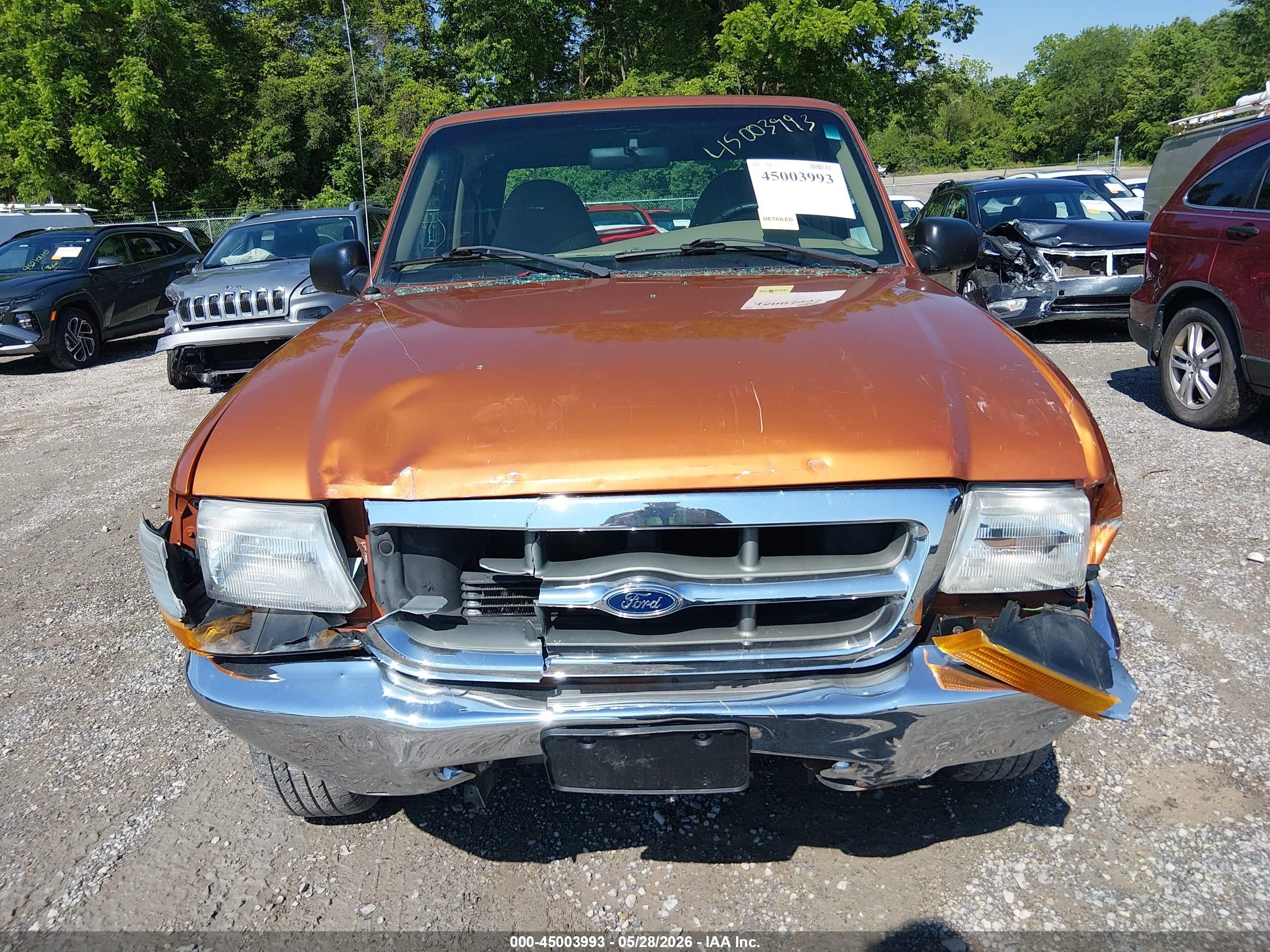 2000 Ford Ranger Xlt Orange vin: 1FTYR14X9YTA18318