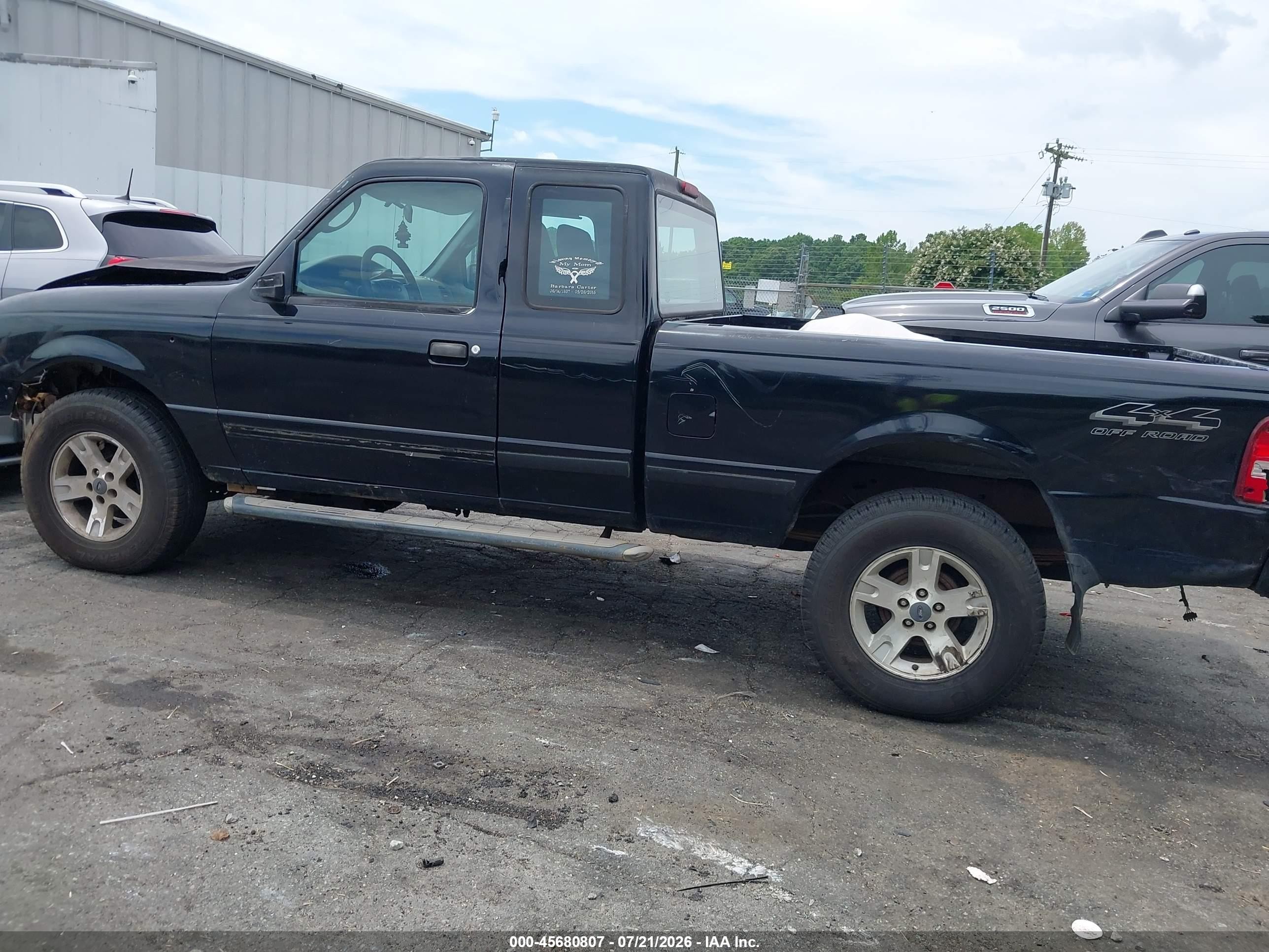 2006 Ford Ranger Fx4 Off-road/sport/xl/xlt Black vin: 1FTYR15E16PA79231