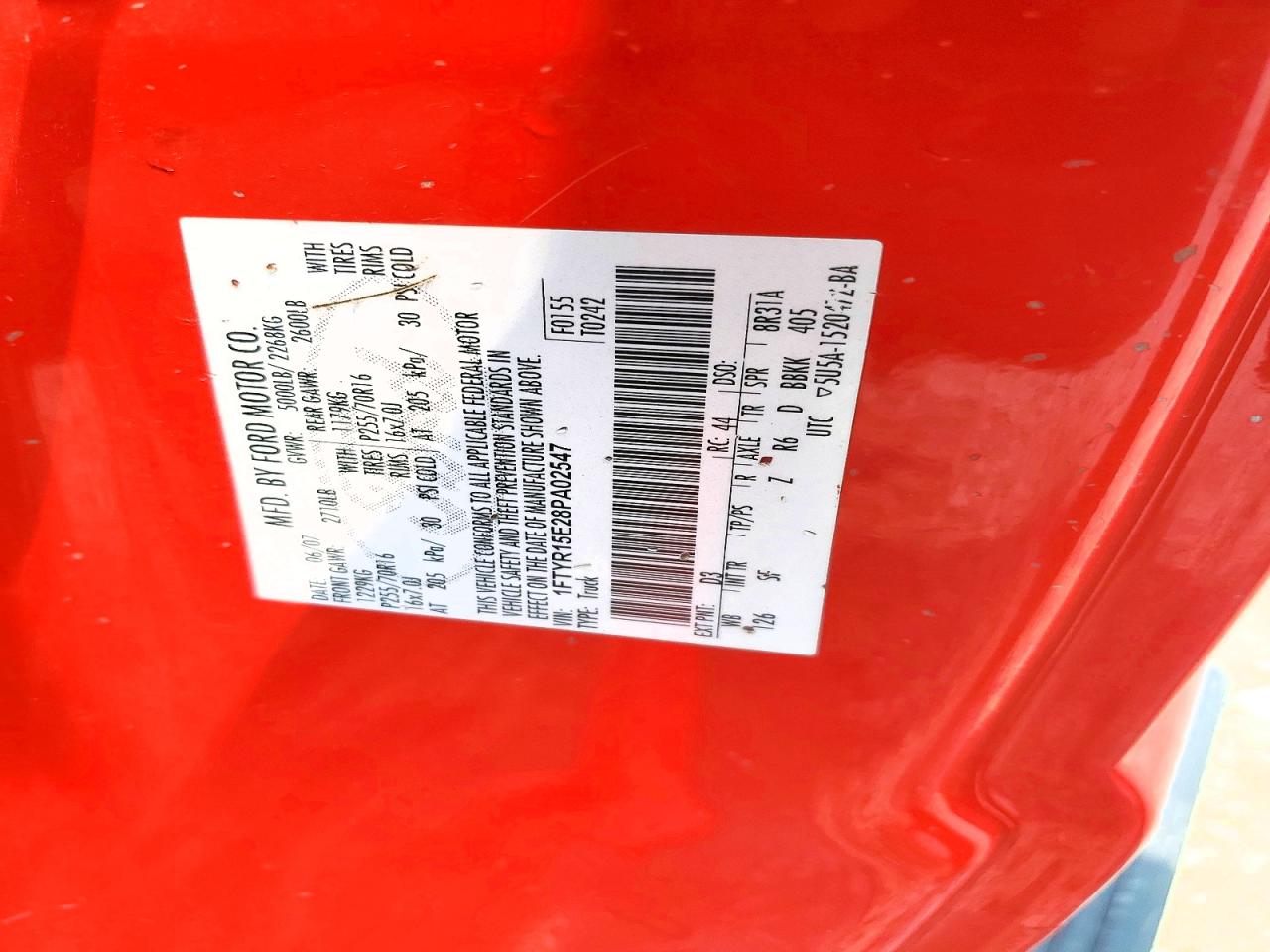 2008 Ford Ranger Super Cab Red vin: 1FTYR15E28PA02547