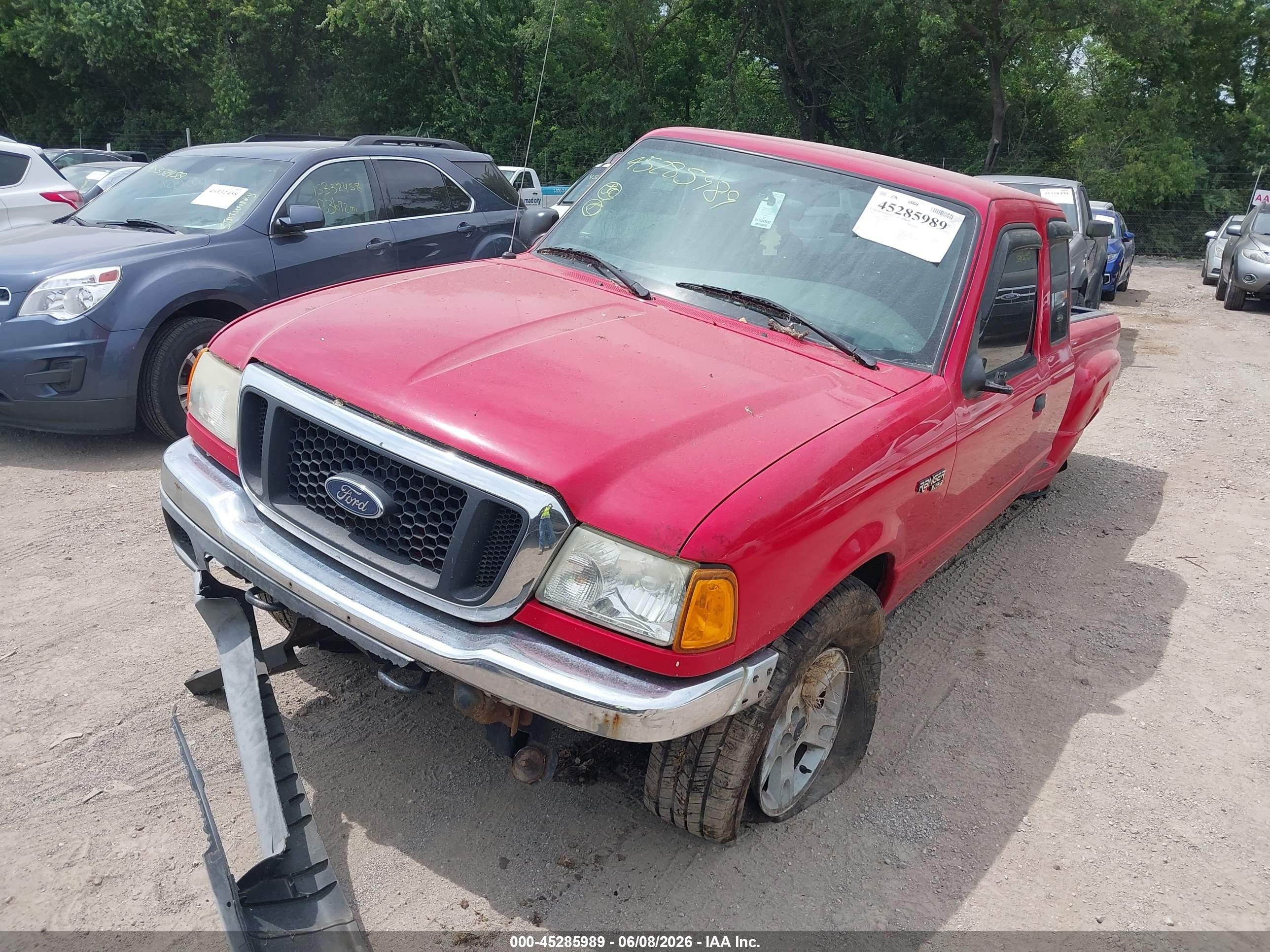 2004 Ford Ranger Xlt Red vin: 1FTYR15E54PB36933