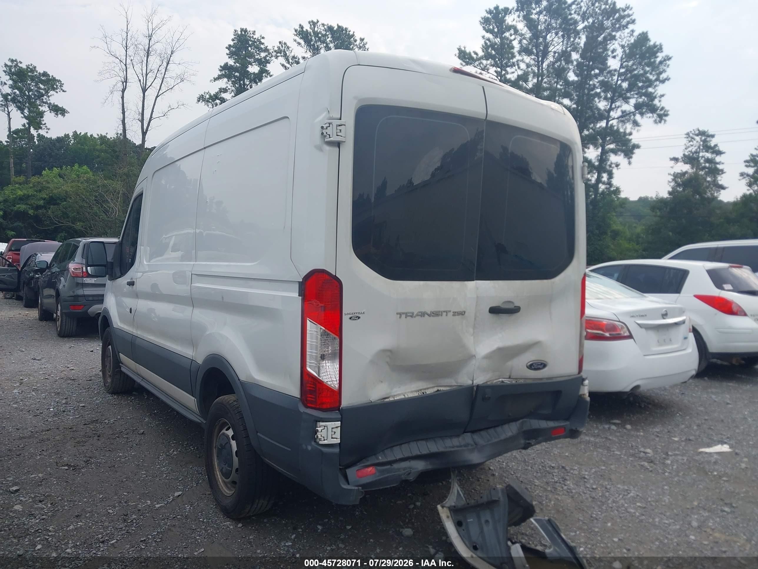 2016 Ford Transit-250   White vin: 1FTYR1CM1GKA35397