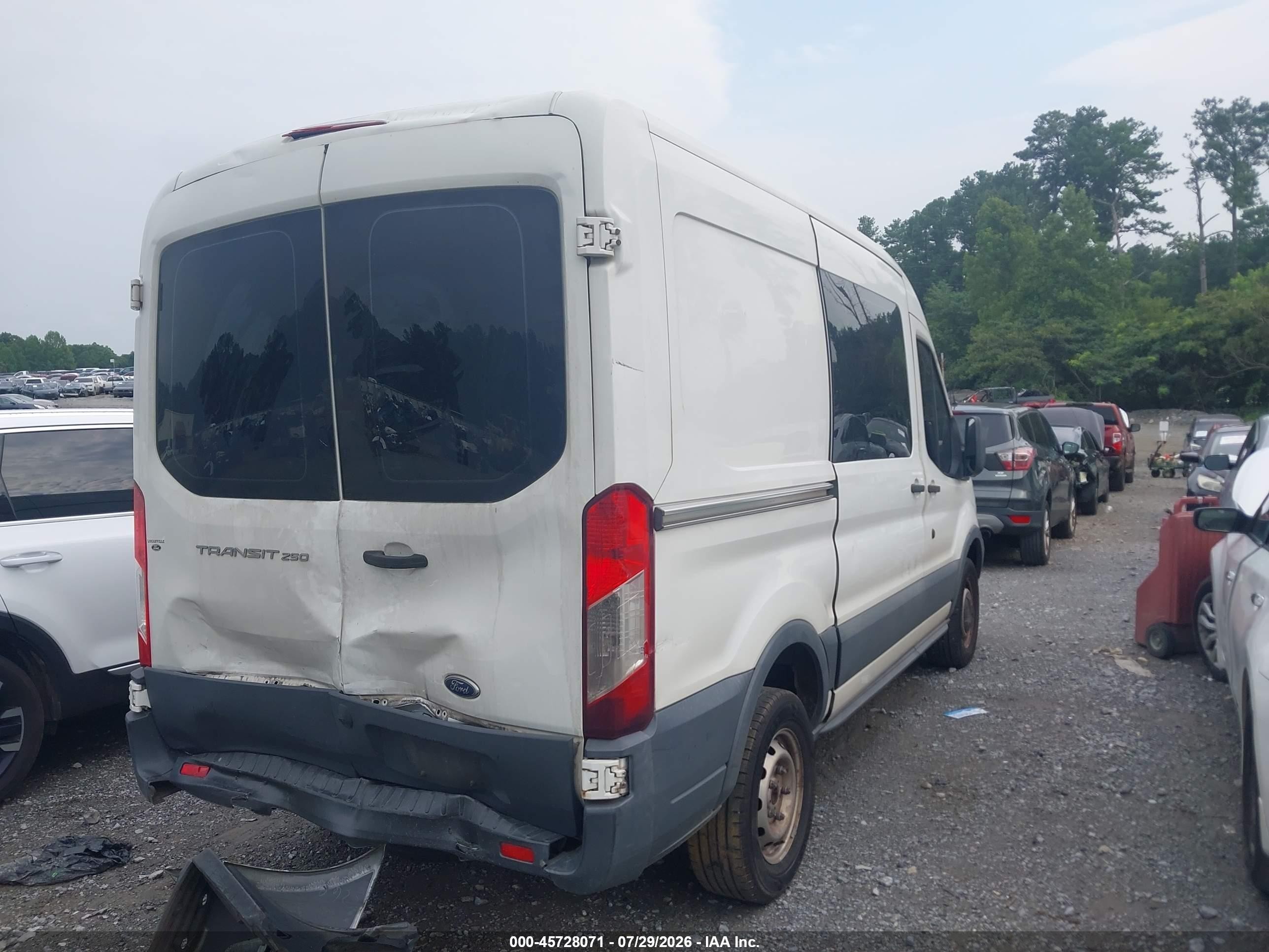 2016 Ford Transit-250   White vin: 1FTYR1CM1GKA35397