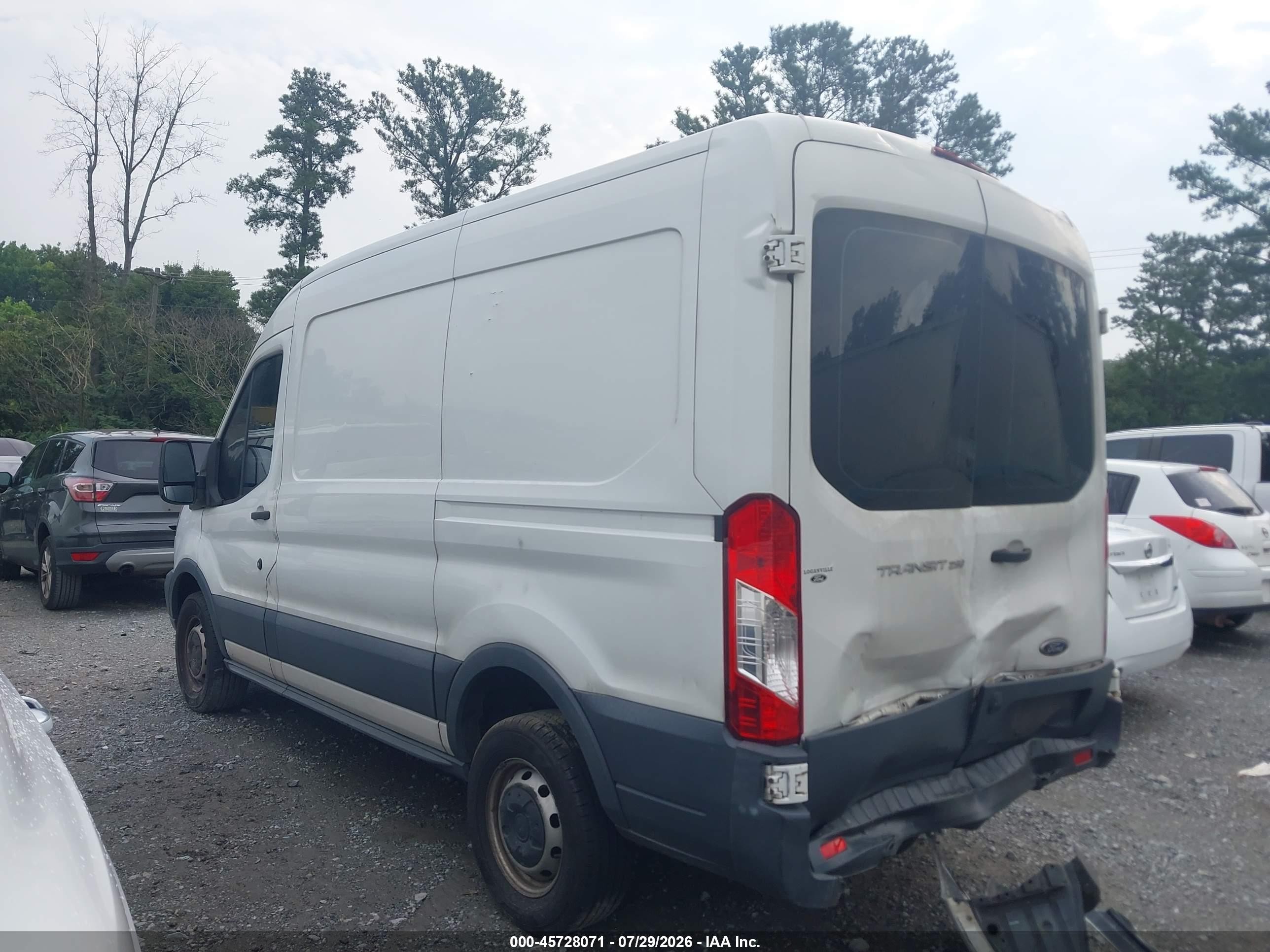 2016 Ford Transit-250   White vin: 1FTYR1CM1GKA35397