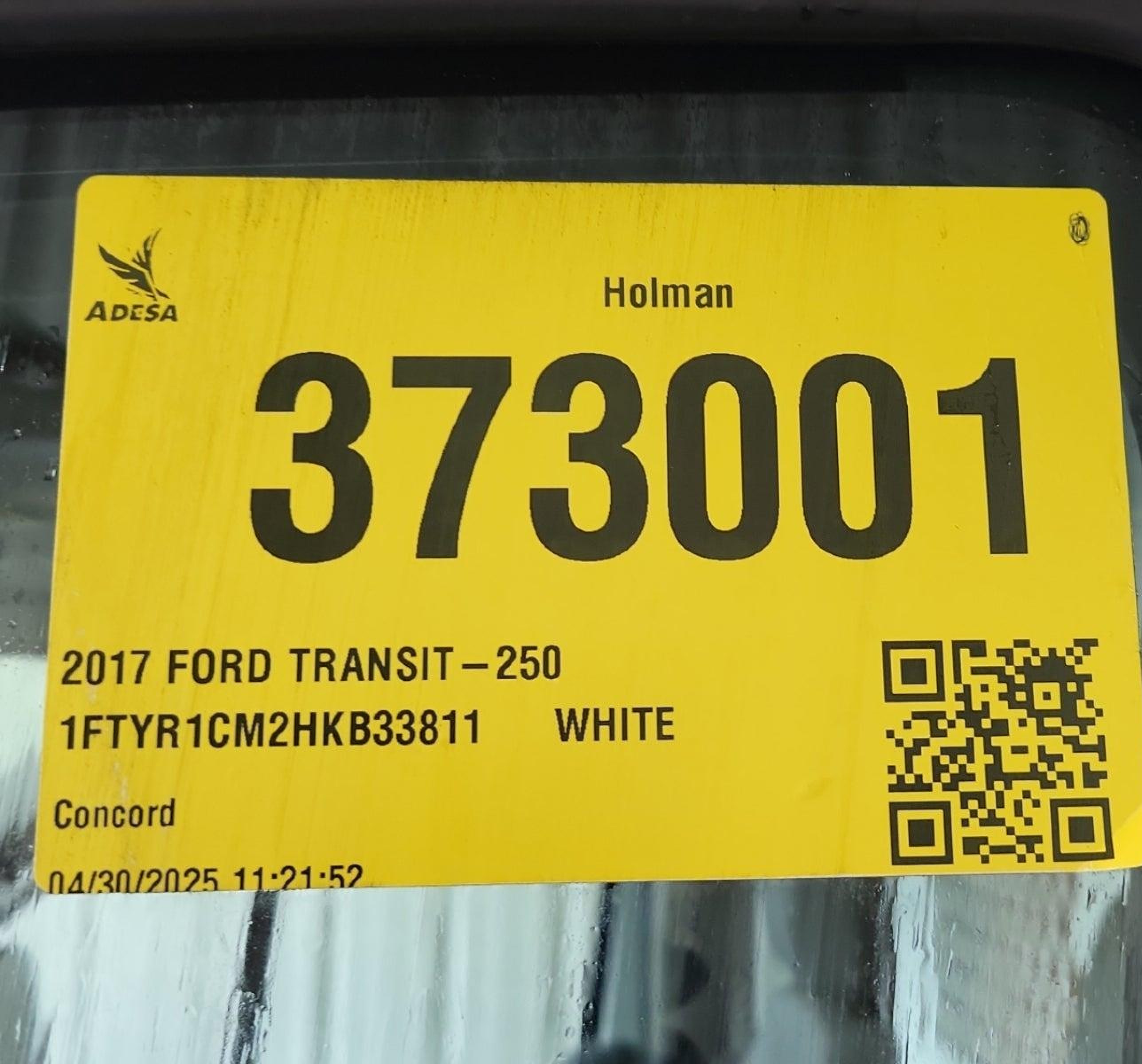 2017 Ford Transit-250   vin: 1FTYR1CM2HKB33811