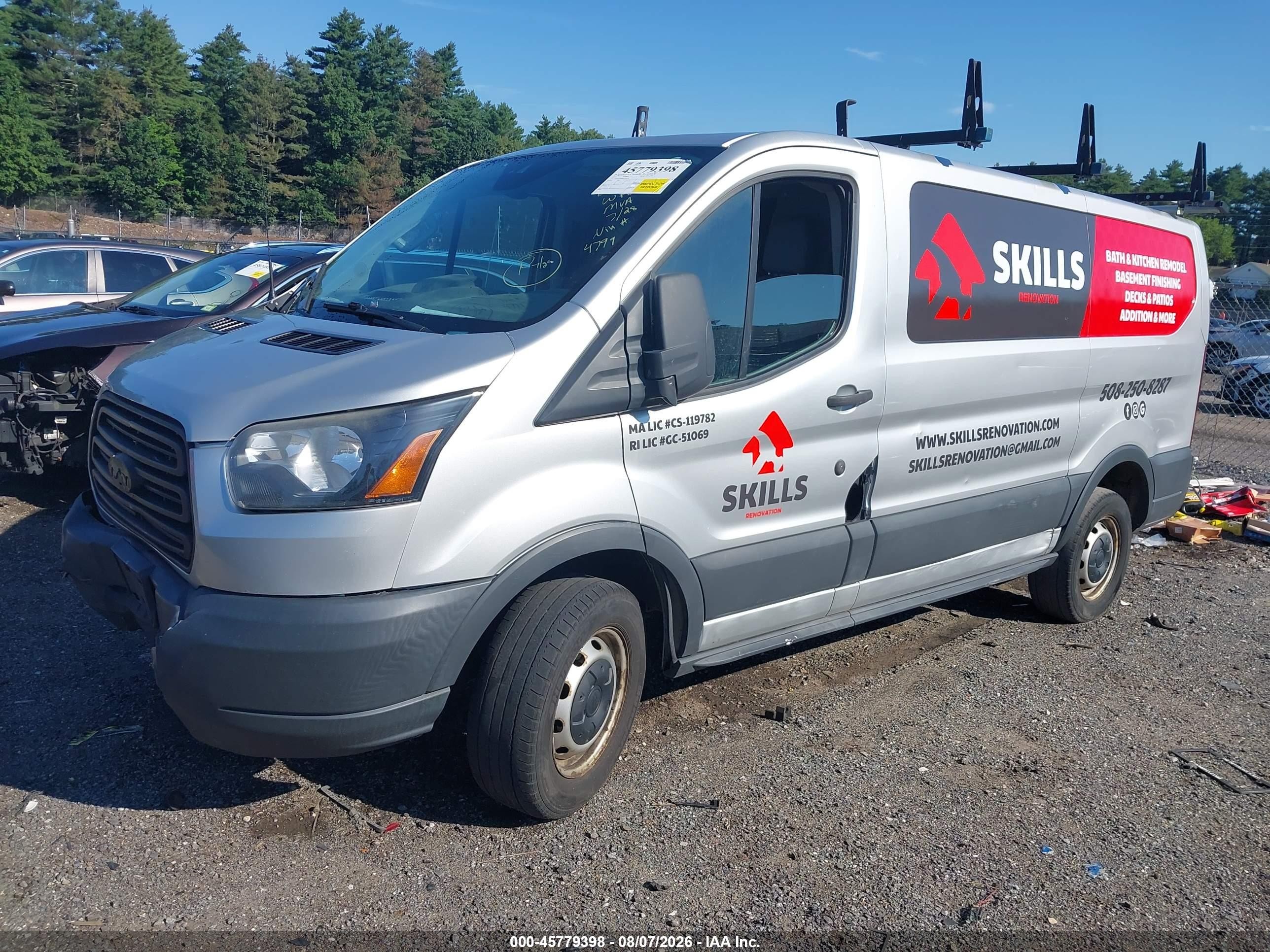 2017 Ford Transit-250 Silver vin: 1FTYR1ZM6HKA74799