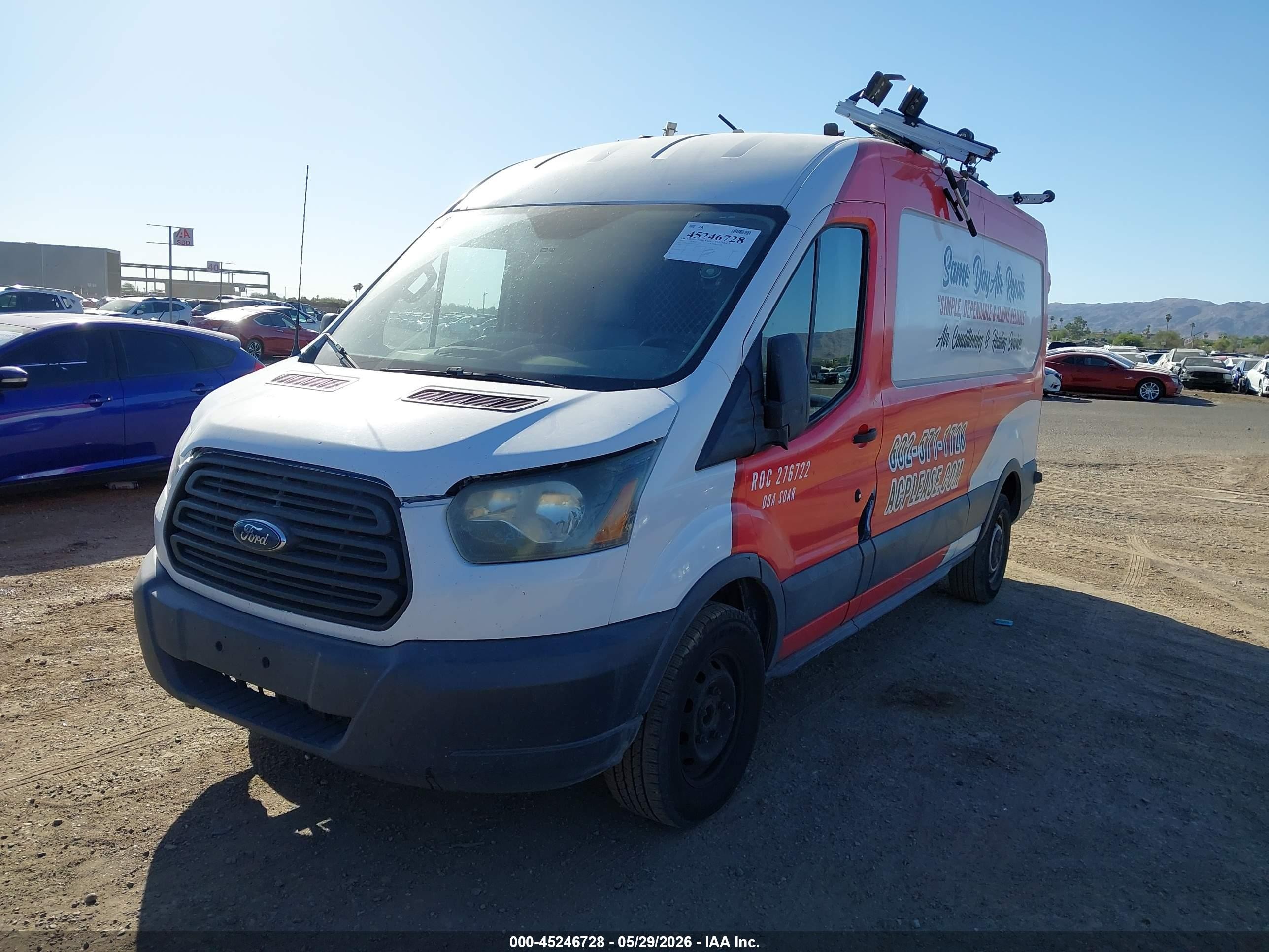 2016 Ford Transit-250 Red vin: 1FTYR2CM5GKA46439