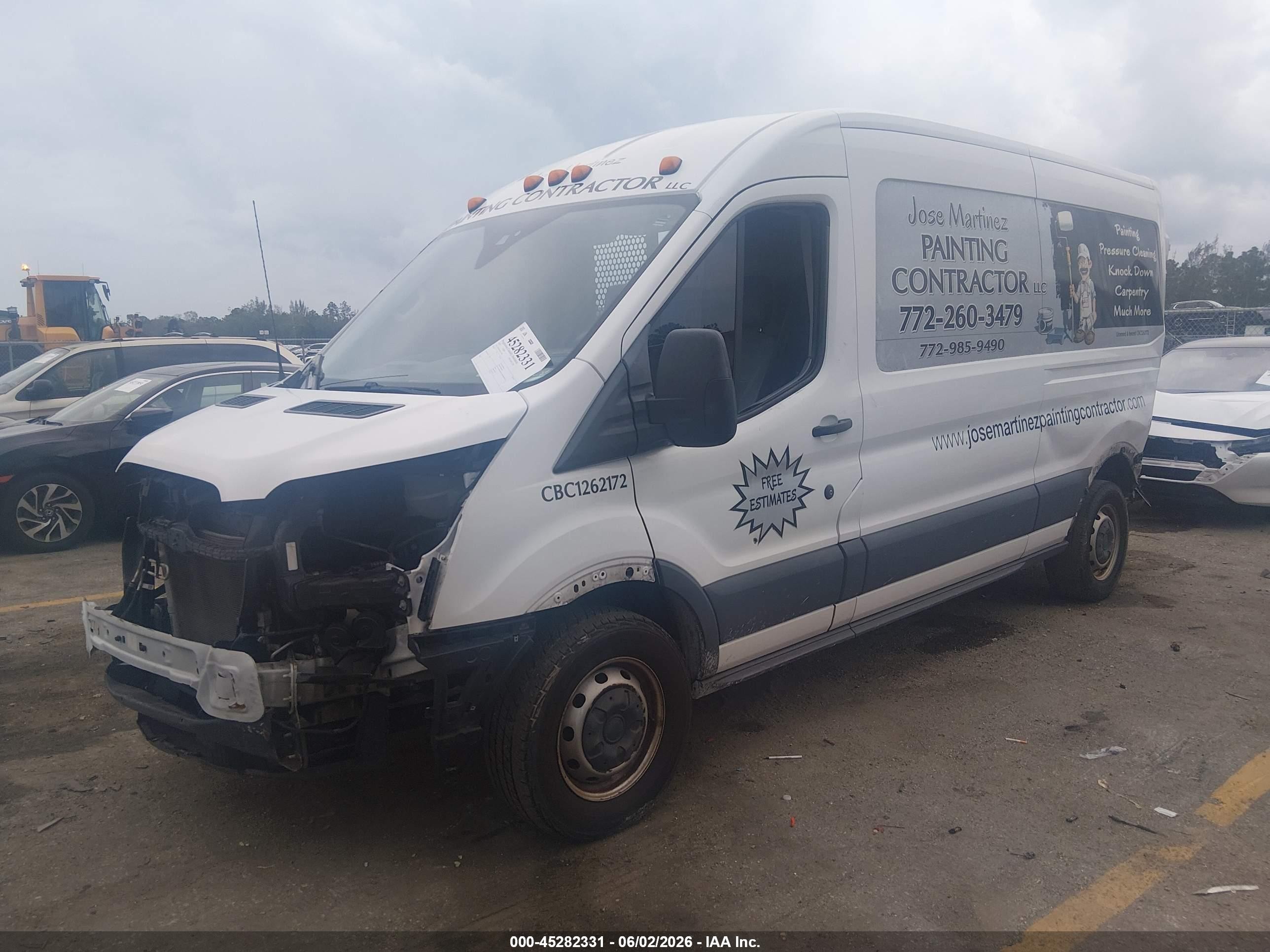 2018 Ford Transit-250   White vin: 1FTYR2CM5JKA77942