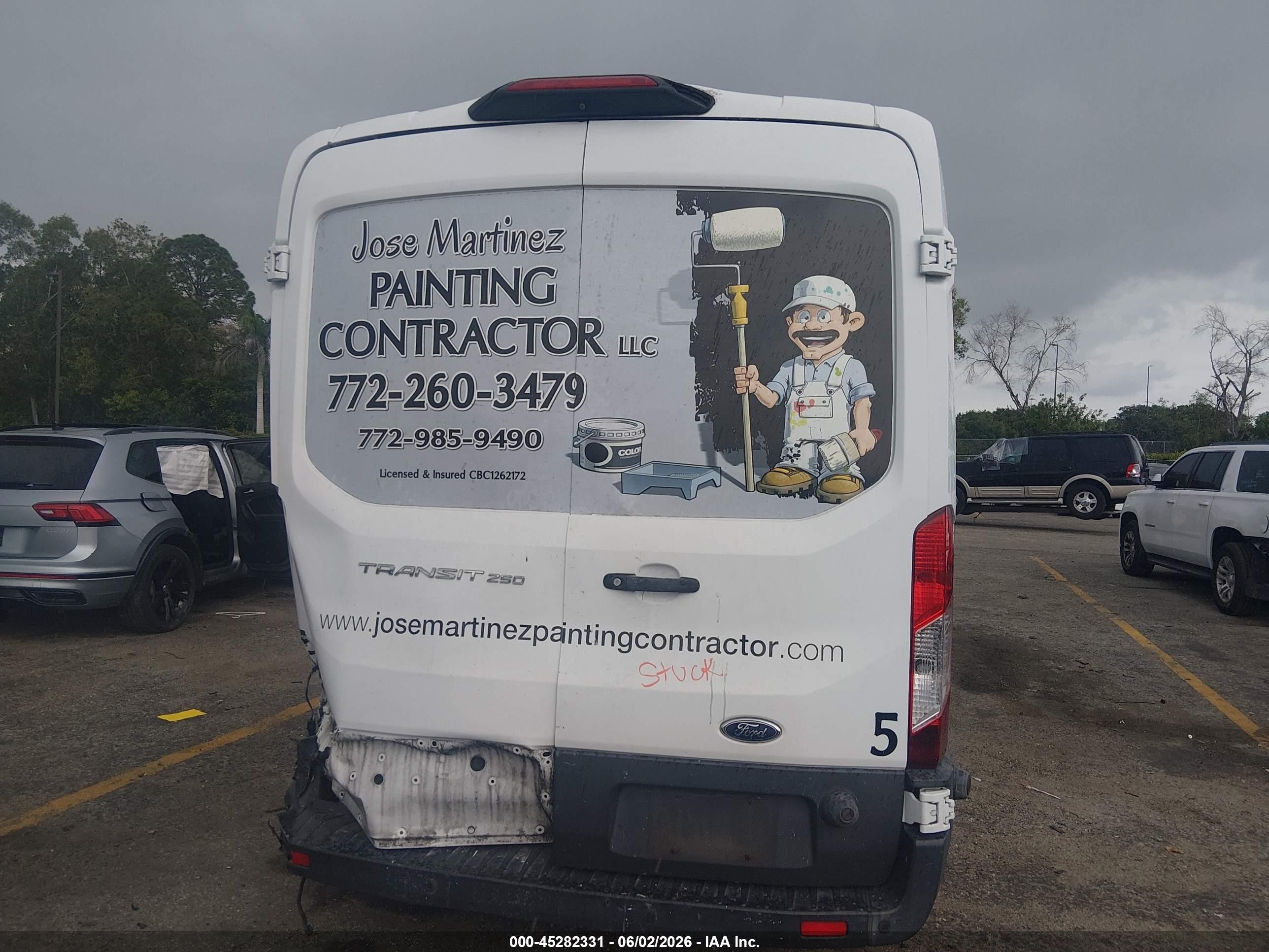 2018 Ford Transit-250   White vin: 1FTYR2CM5JKA77942
